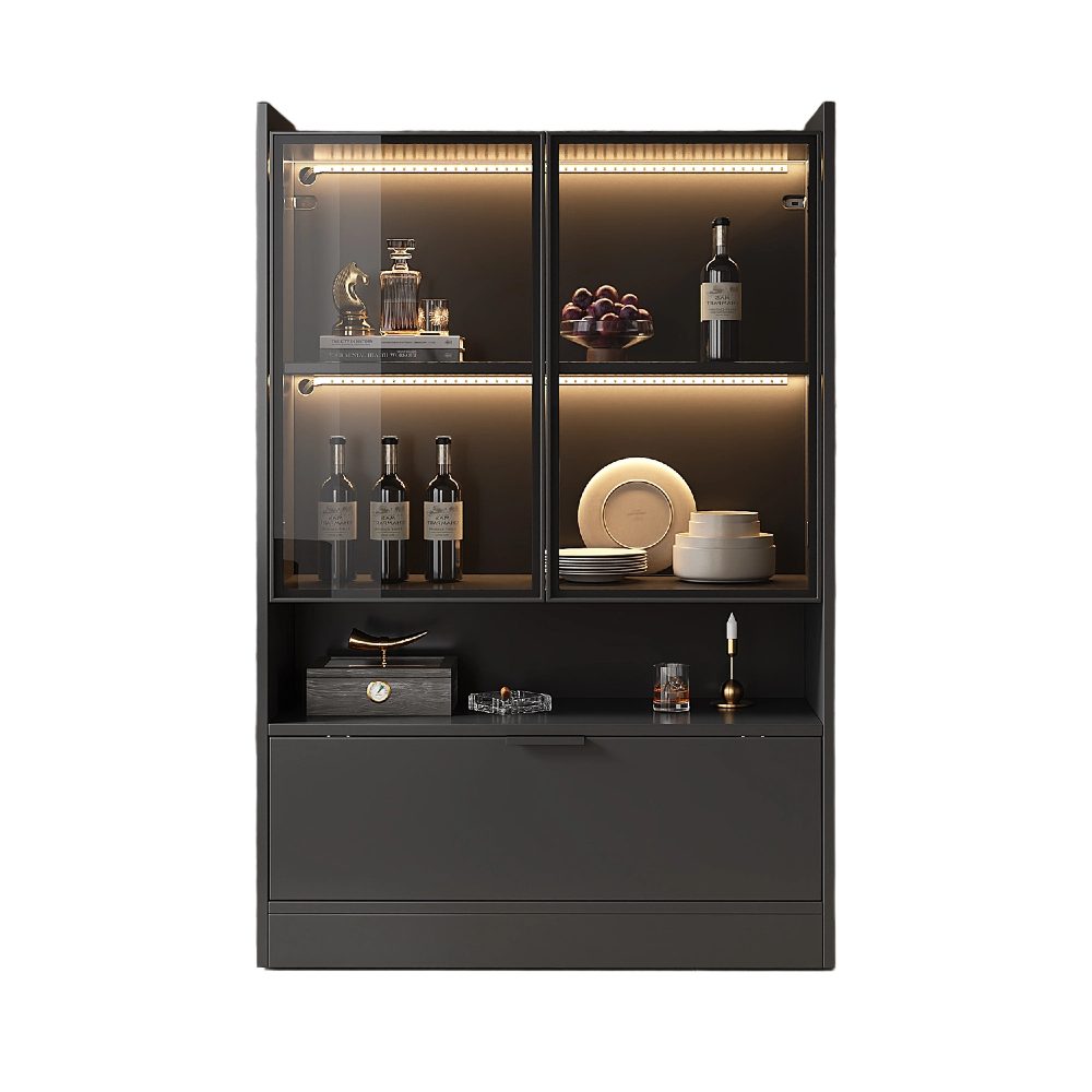 MODFU Vitrine mit LED-Beleuchtung, 16 Farben (Glasvitrine, Standvitrine, Ho günstig online kaufen