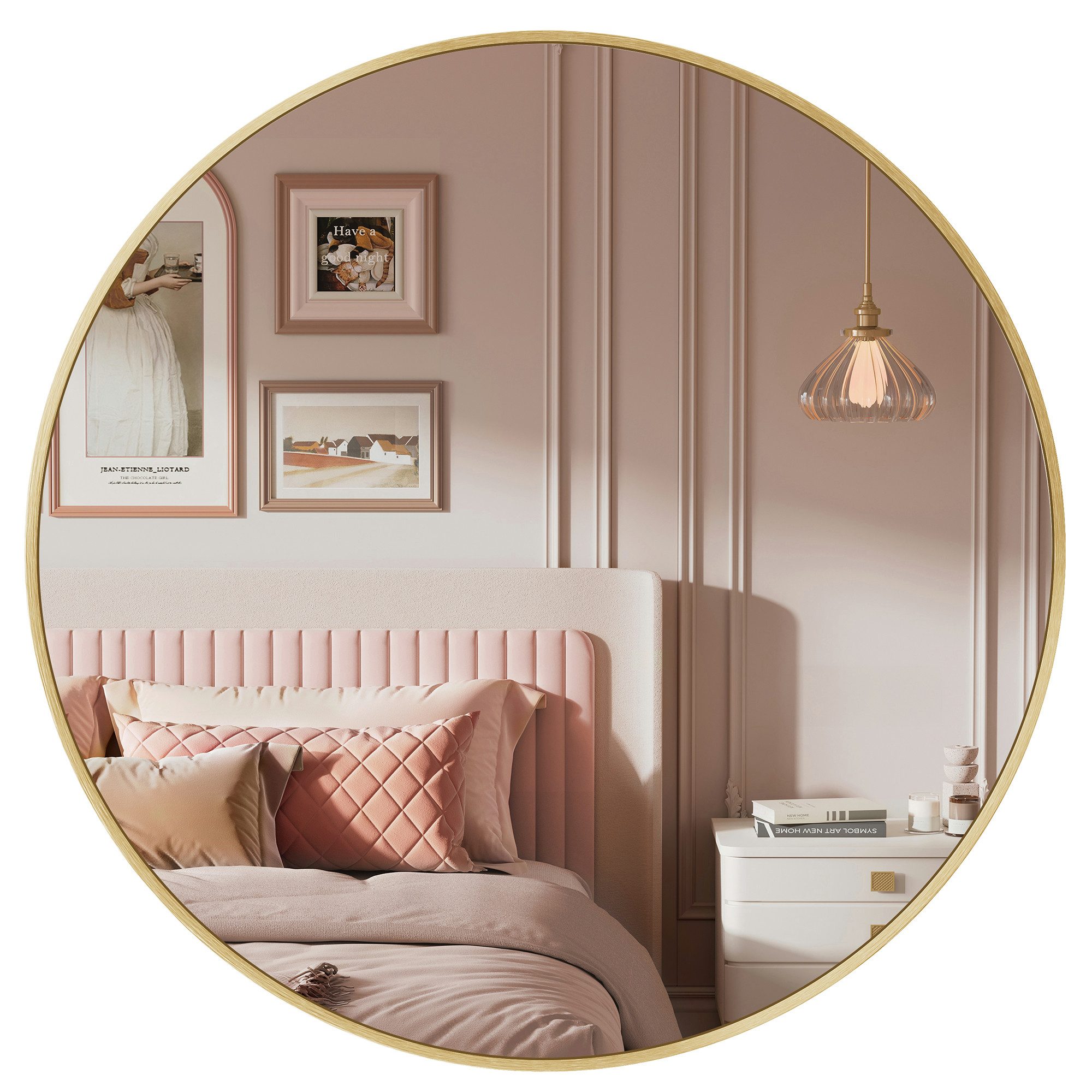 SONGMICS Wandspiegel, Spiegel rund, Badezimmerspiegel, 40/50/61/76 cm, Meta günstig online kaufen