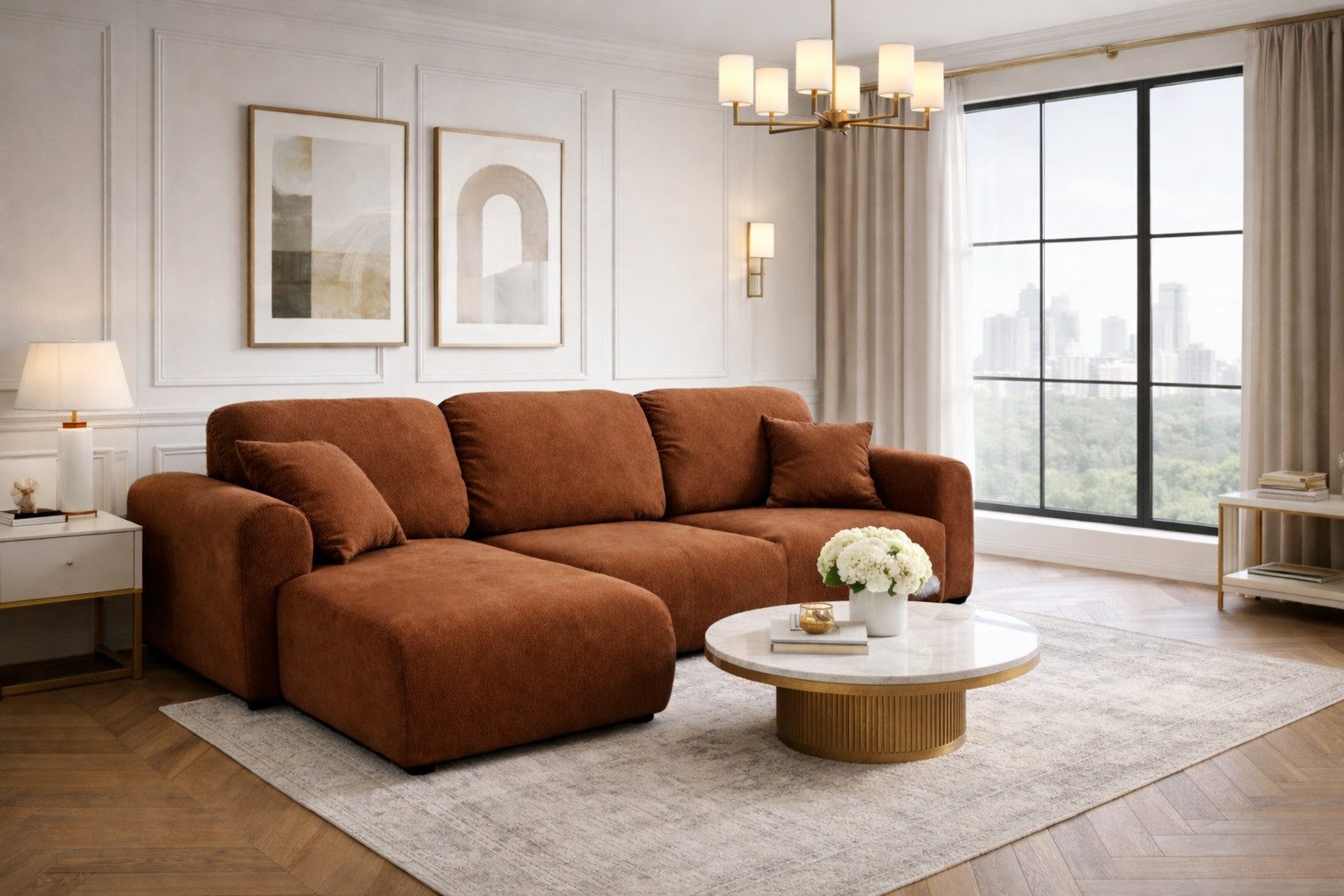 Kaiser Möbel Ecksofa mit Schlaffunktion und Bettkasten, Veloursstoff Salvador, Bingo L, Schnell ausklappbare Schlaffunktion,Hoher Sitz- und Schlafkomfort
