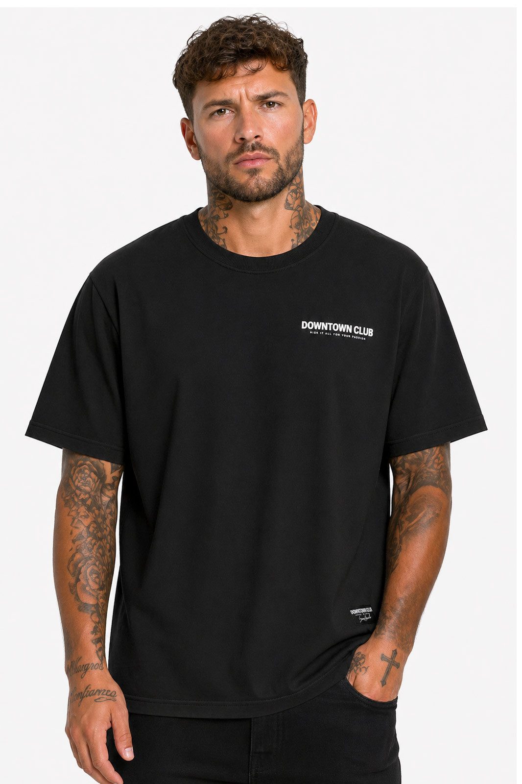 SUBLEVEL T-Shirt Herren Shirt Logo Print schwere Qualität moderner Look Baumwolle, super soft, unifarben, Robuster Stoff
