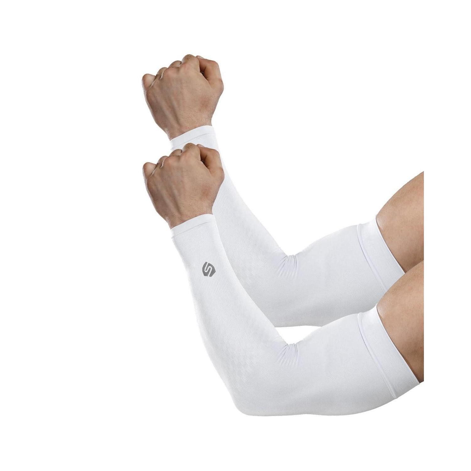 LuxusKollektion Armlinge UV-Schutz Arm-Ärmel Weiss
