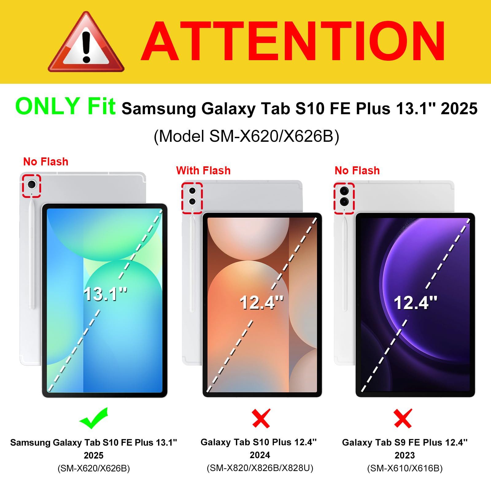 Fintie Tablet-Hülle für Samsung Galaxy Tab S10 FE+ Plus 13.1 Zoll Tablet mit Stifthalter, Stoßfeste Schutzhülle mit Transparenter Hartschale auf der Rückseite – Bild 2 von 5