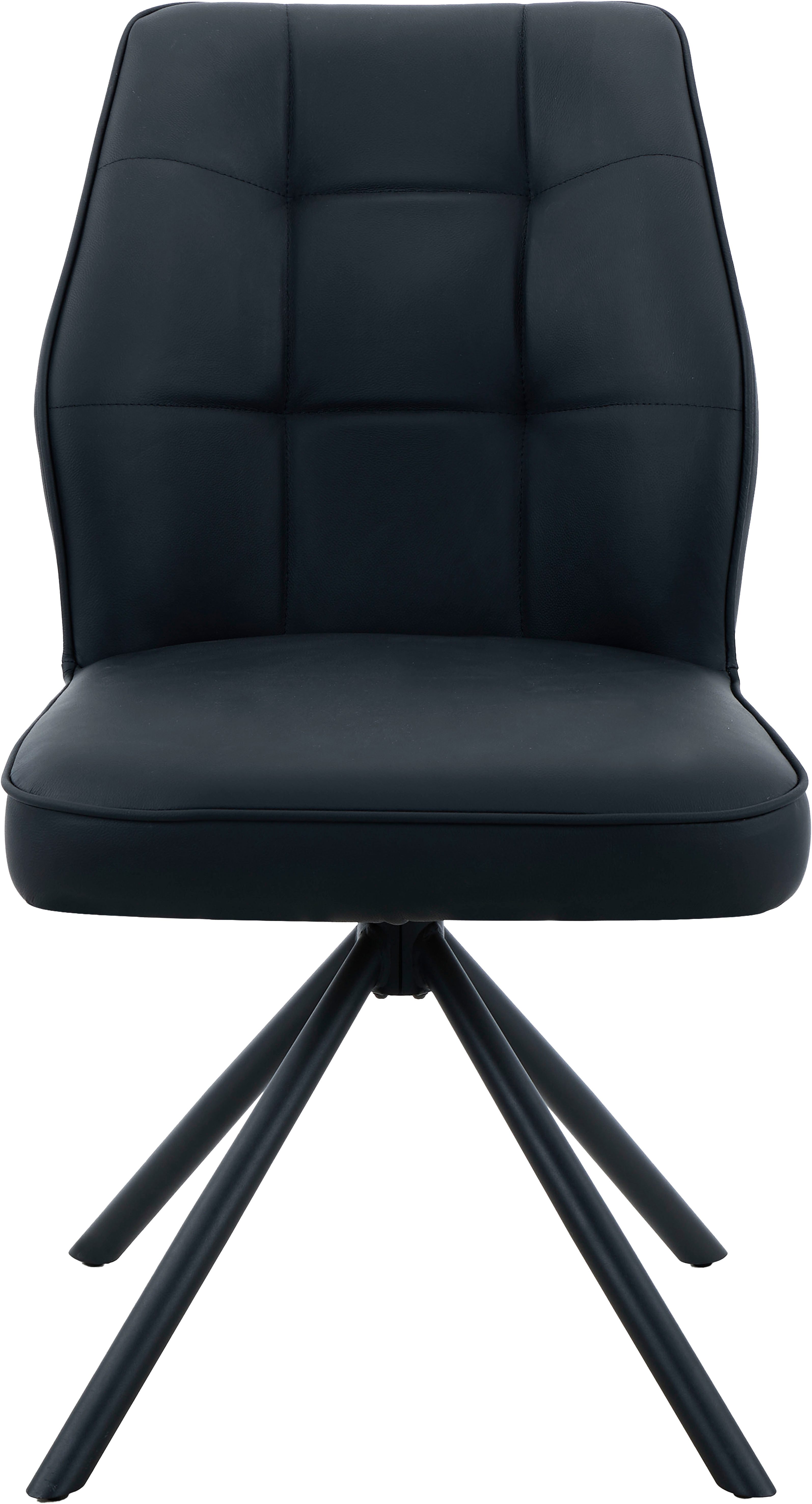 HELA 4-Fußstuhl BRAGA (1 St), XL Sitzbreite, 360° drehbar mit Auto-Return, Echtleder