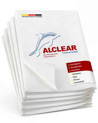 ALCLEAR 950001_5 Ultra-Microfaser Fenstertuch streifenfrei 40x45 cm Mikrofasertuch (70% Polyester, 30% Polyamid, 40x45 cm)