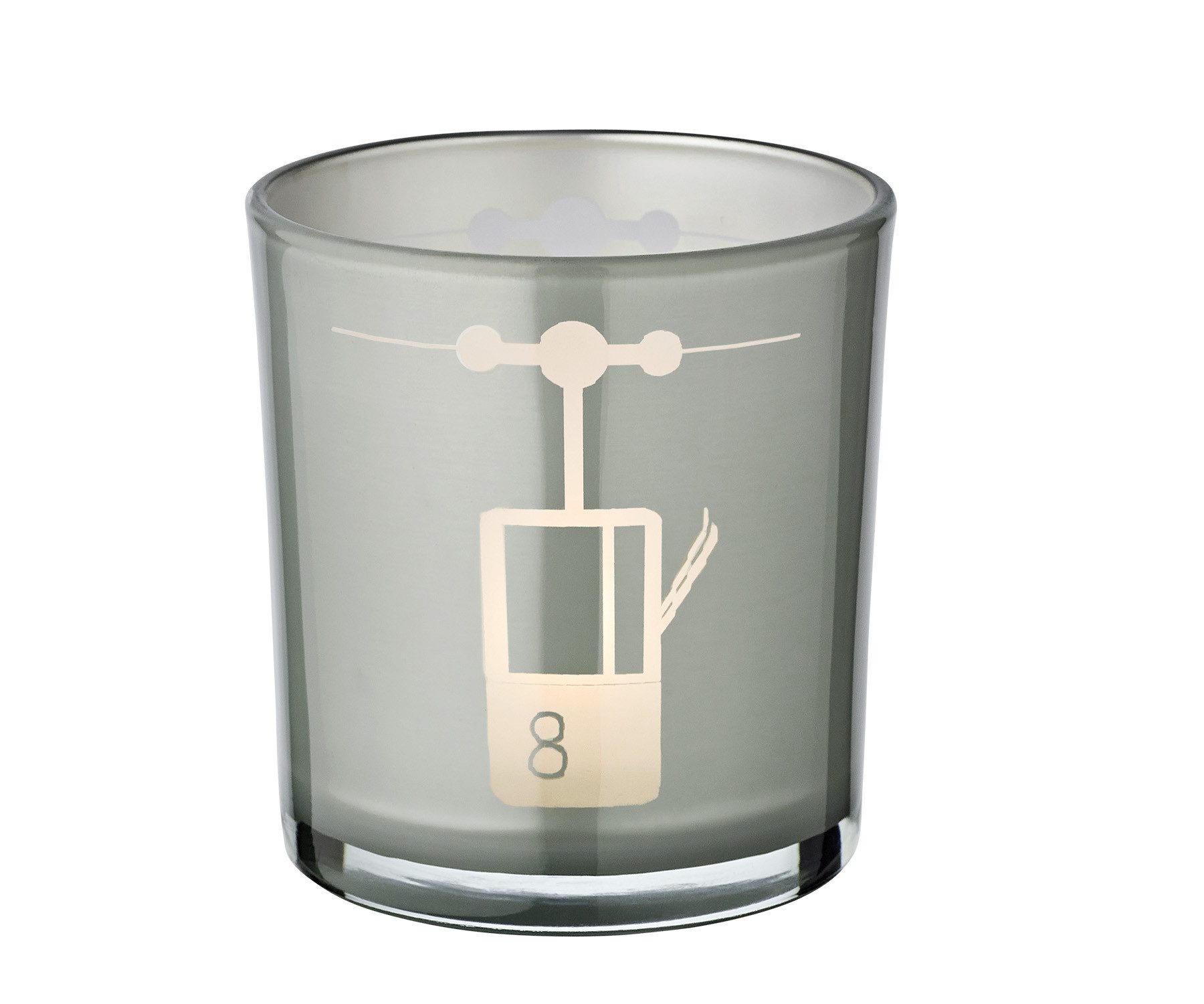 EDZARD Windlicht Lift, 2er-Set, Glas, Ski-Motiv, günstig online kaufen