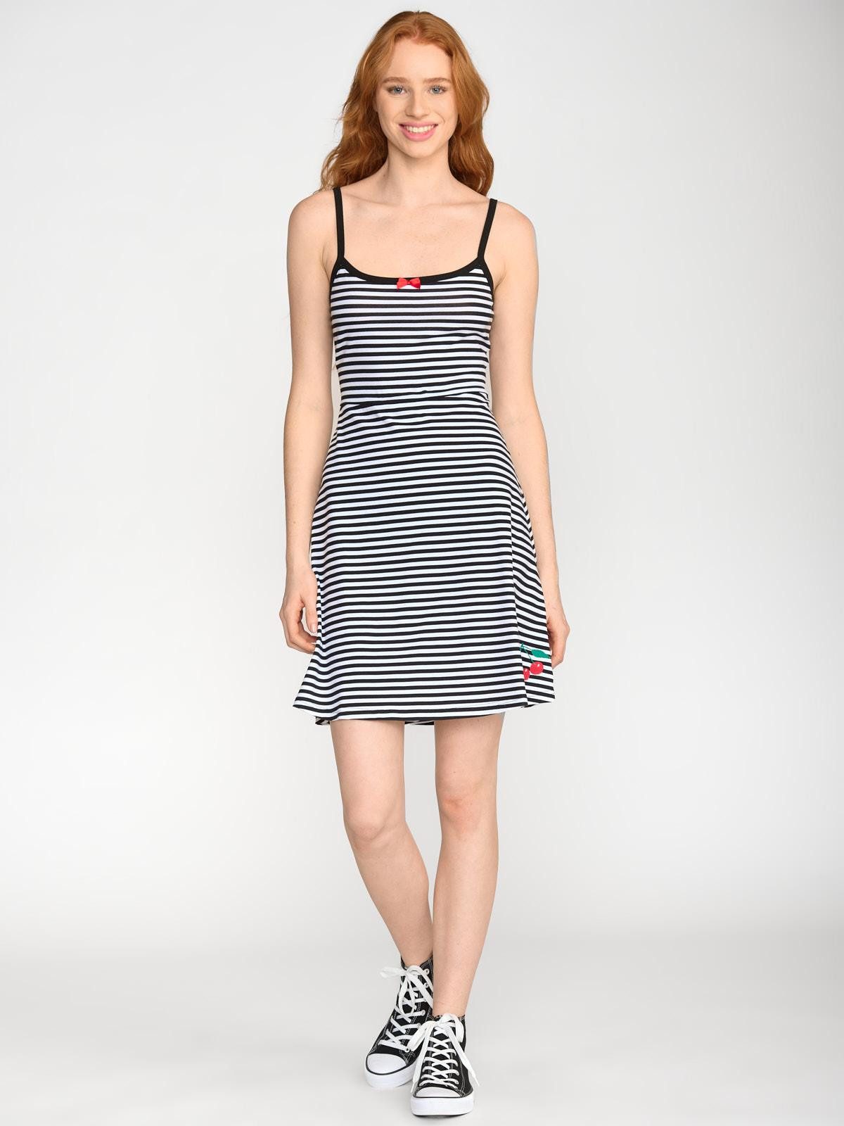 Pussy Deluxe Stripey Classic Dress female schwarz/weiß günstig online kaufen