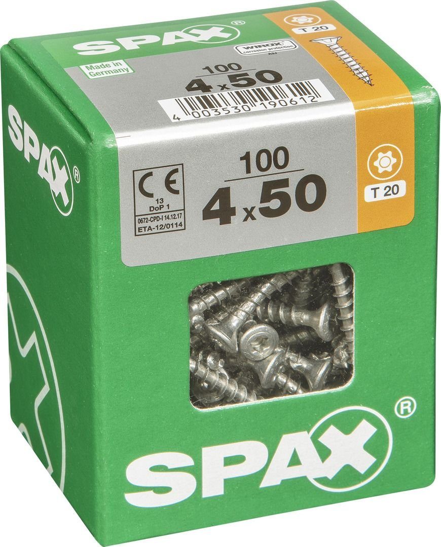 4.0 Spax 20 Universalschrauben 50 SPAX mm TX Holzbauschraube x