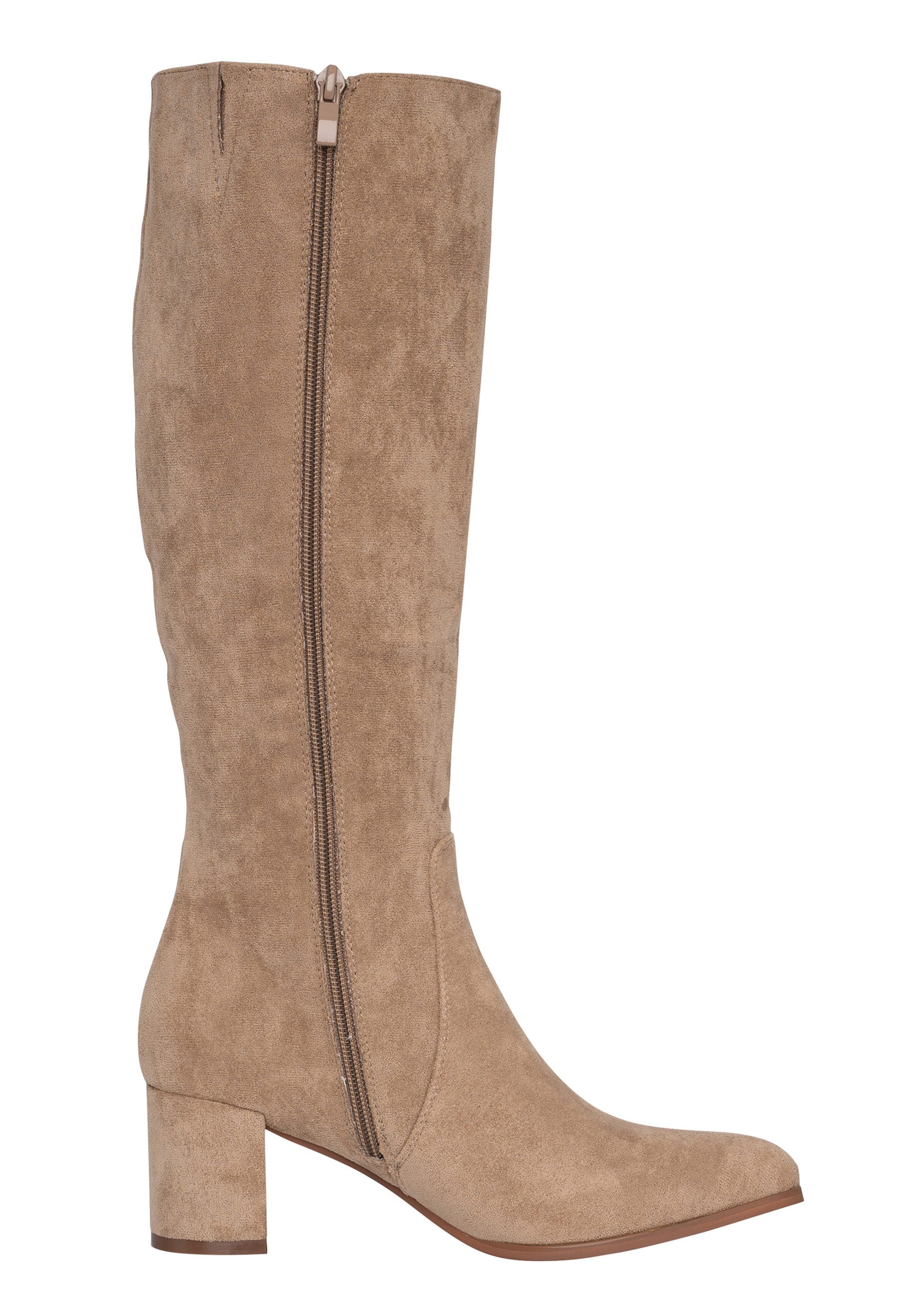 Salinyang Kniehohe Damenstiefel Elegant mit Blockabsatz & minimalistischer Optik Stiefel