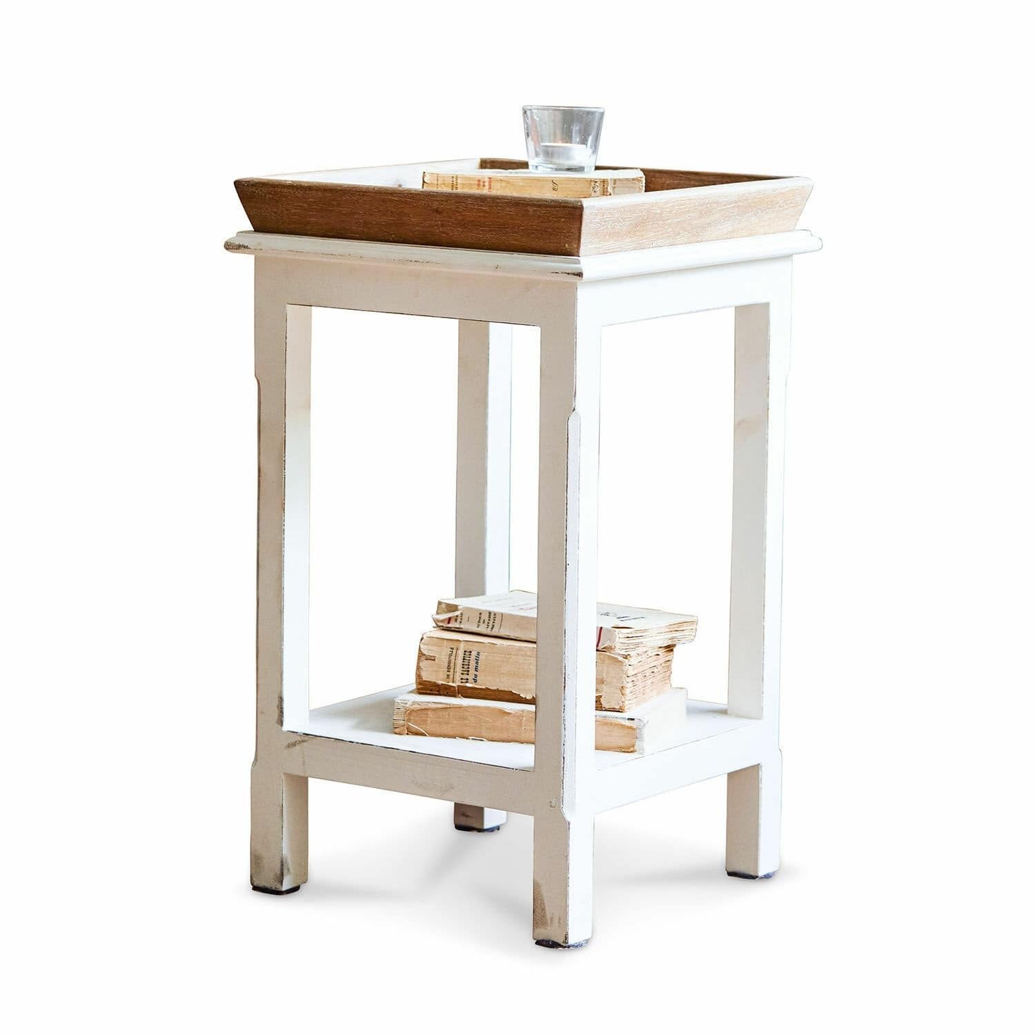 Mirabeau Beistelltisch Beistelltisch Vieille weiß/braun