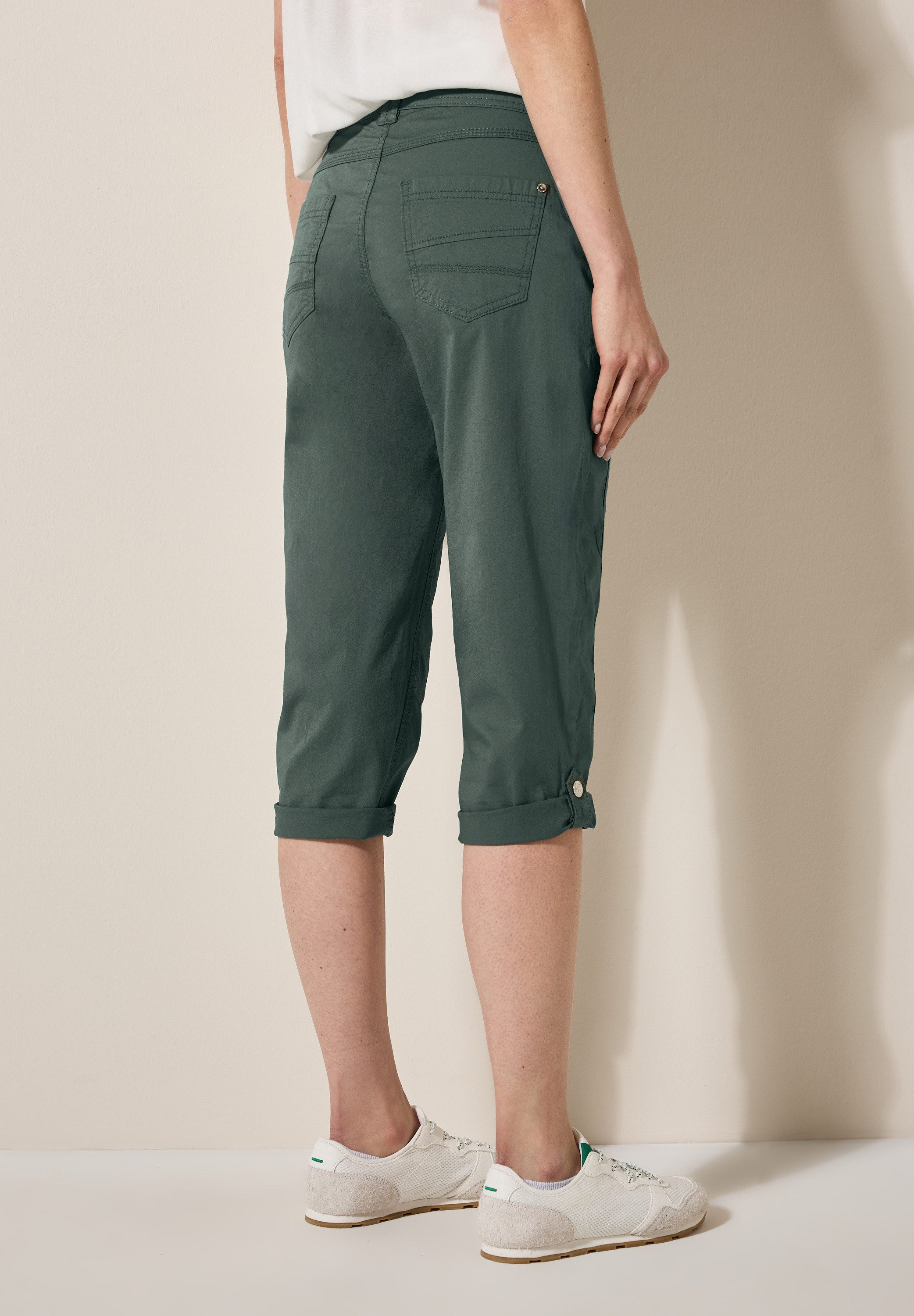 CECIL Caprihose Style New York Sommerhose mit Knopfdetails am Bund
