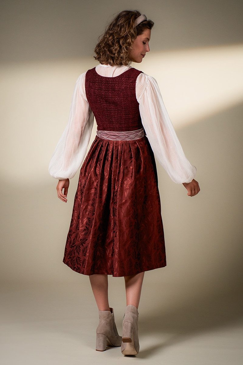 MarJo Dirndl Midi Dirndl 2tlg. - RÖTHLEIN - bordeaux