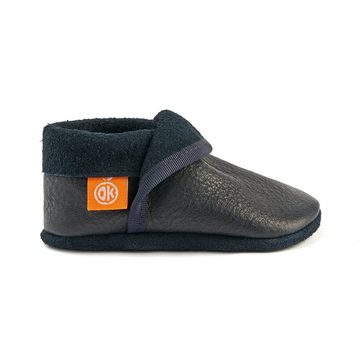 Orangenkinder® Klassik Dunkelblau Baby Krabbelschuh 100% pflanzlich gegerbtes Leder, Made in Germany, Atmungsaktiv