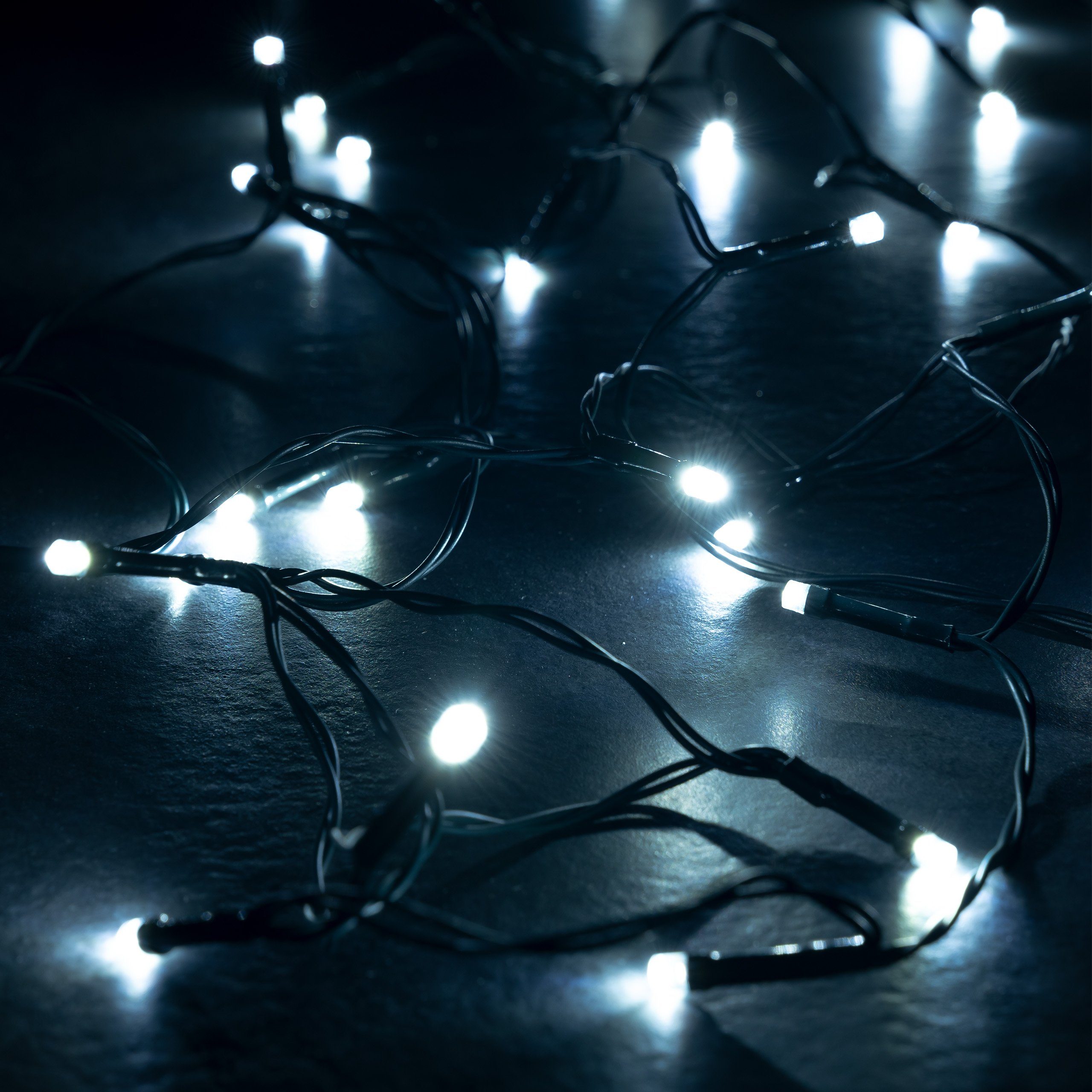 kamelshopping LED-Lichterkette LED Lichterkette für außen und innen mit Batterie, verschiedene Längen, 24-96 LED, 8 Leuchtmodi, Timer, batteriebetrieben – Bild 2 von 4