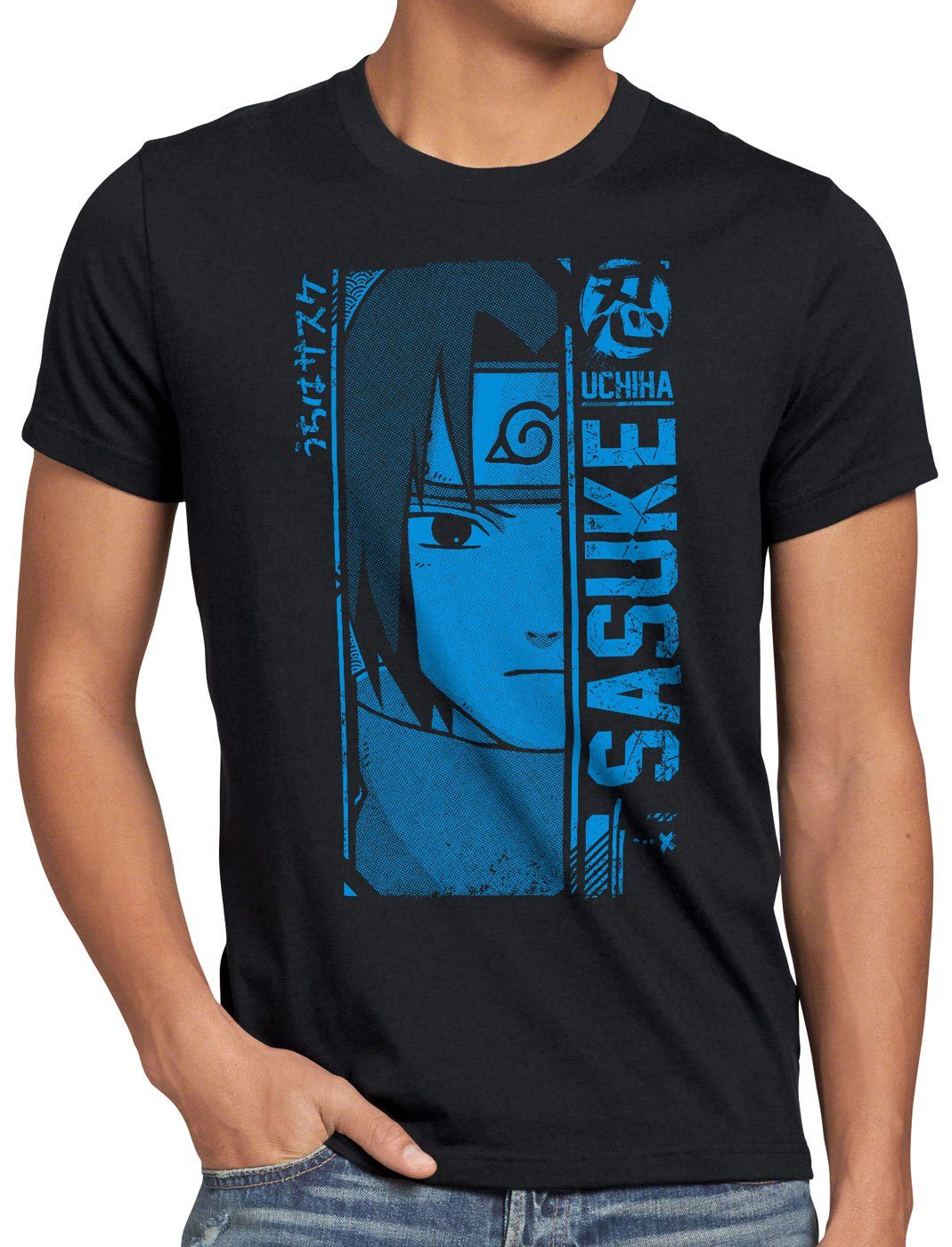 style3 Print-Shirt ninja Herren T-Shirt Sasuke Uchiha anime manga kakshi cosplay hatake