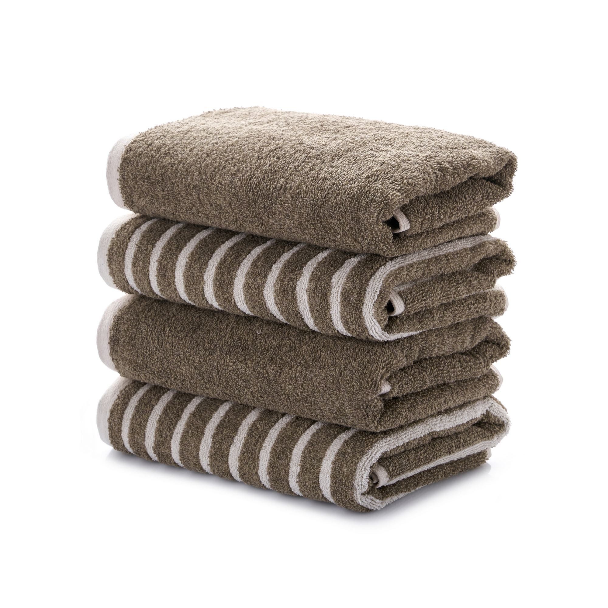 L'Essentiel Maison Handtücher Stripe Melange, Frottee (4-St), 100 % Baumwolle