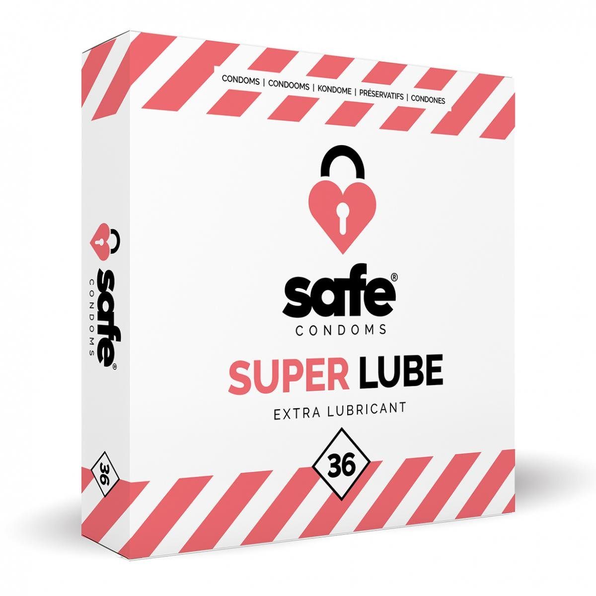 Safe Kondome Kondome mit Extra-Gleitmittel – Superlube – 36 Stück