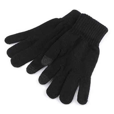 Diademita Baumwollhandschuhe Handschuhe für Damen und Herren gestrickt mit Touch an Daumen und