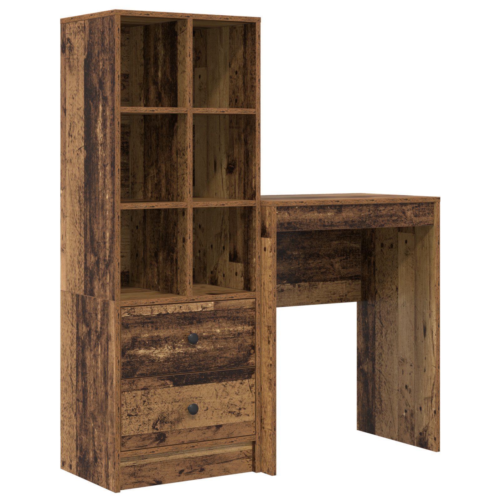 vidaXL Sideboard Schreibtisch mit Stauraum Altholz günstig online kaufen