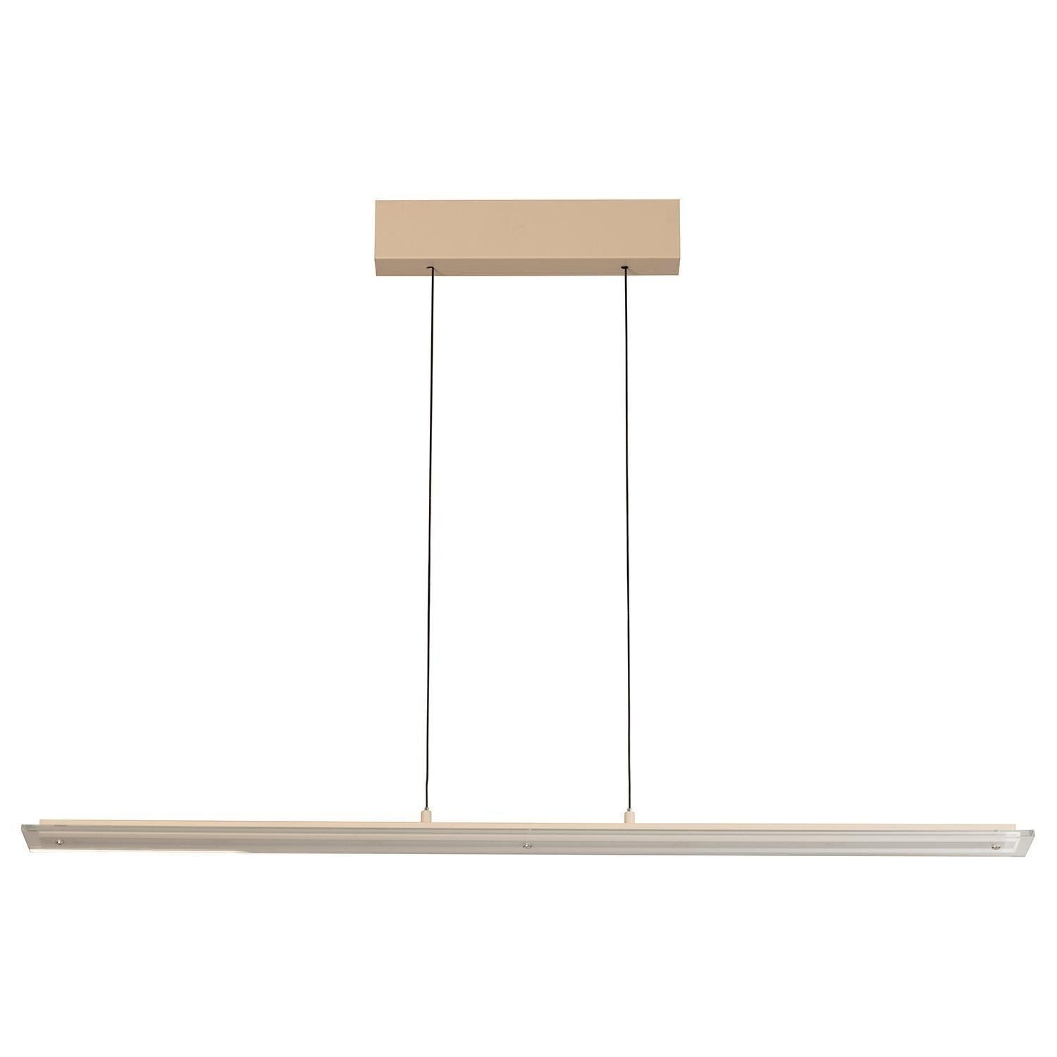 FISCHER & HONSEL LED Pendelleuchte TORVI, Sandbraun, Transparent, Glas, Metall, Anpassung der Farbtemperatur, Dimmfunktion, LED fest integriert, Extra-Warmweiß, Neutralweiß, Höhenverstellbar, B 115 x H 180 x T 9 cm