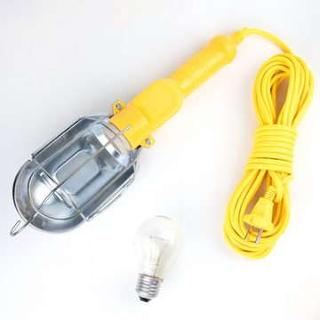 Retoo Arbeitsleuchte Werkstattlampe E27 Arbeitsleuchte Handlampe Arbeitslampe Handleuchte, LED wechselbar, Tageslichtweiß, Komfort und Ergonomie, Vielseitig einsetzbar, Praktischer Haken