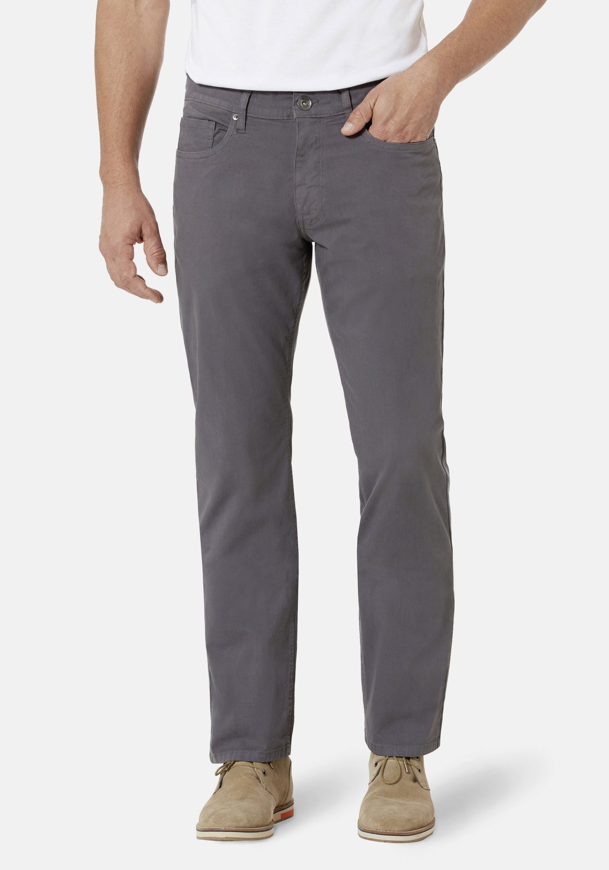 Frisco Fit 5-Pocket-Hose Stooker Straight Twill Men midgrey (1-tlg)