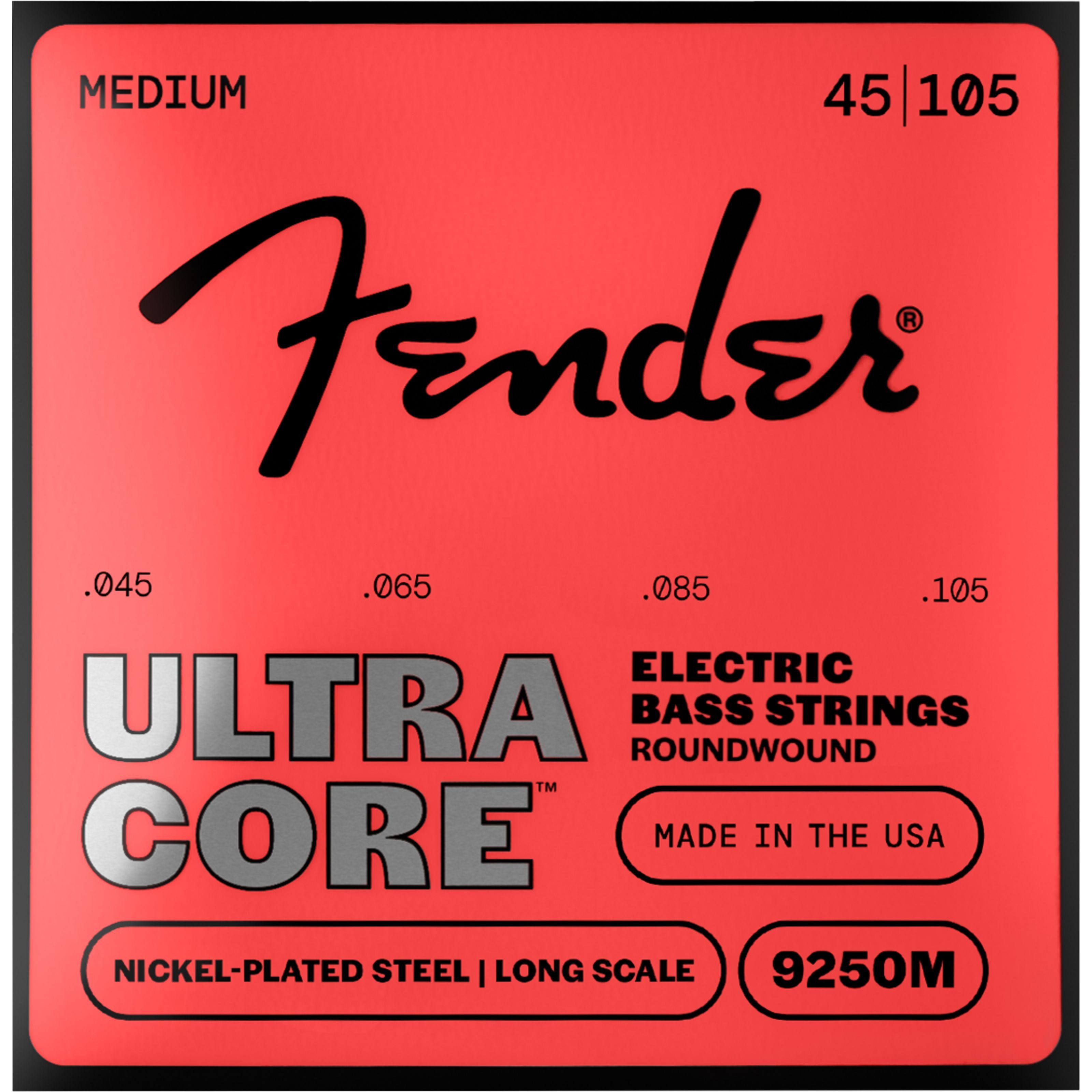 Fender Saiten, Strings Ultracore 45 105 9250M Nickel Plated Steel - Saitensatz für
