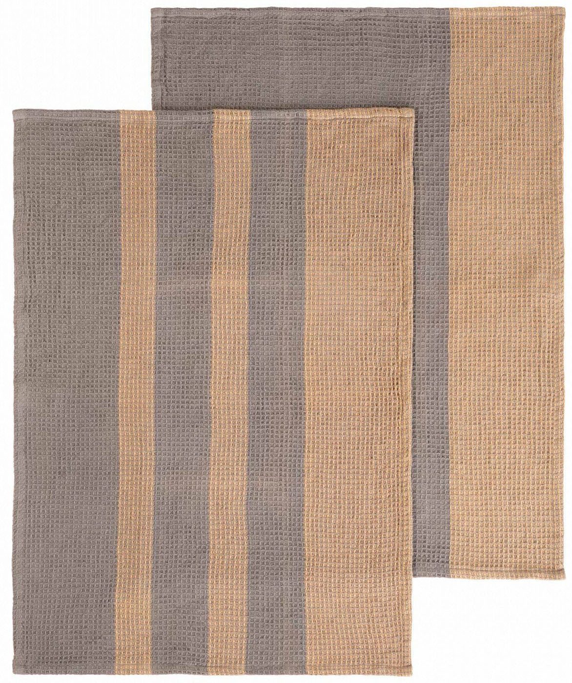 blomus Geschirrtuch GANO, aus 100% Baumwolle, GOTS organic, zertifiziert durch BCS 35020, (Set, 2-tlg), 50x70 cm, Geschirrtücher bestehend aus zwei verschiedenen Mustern