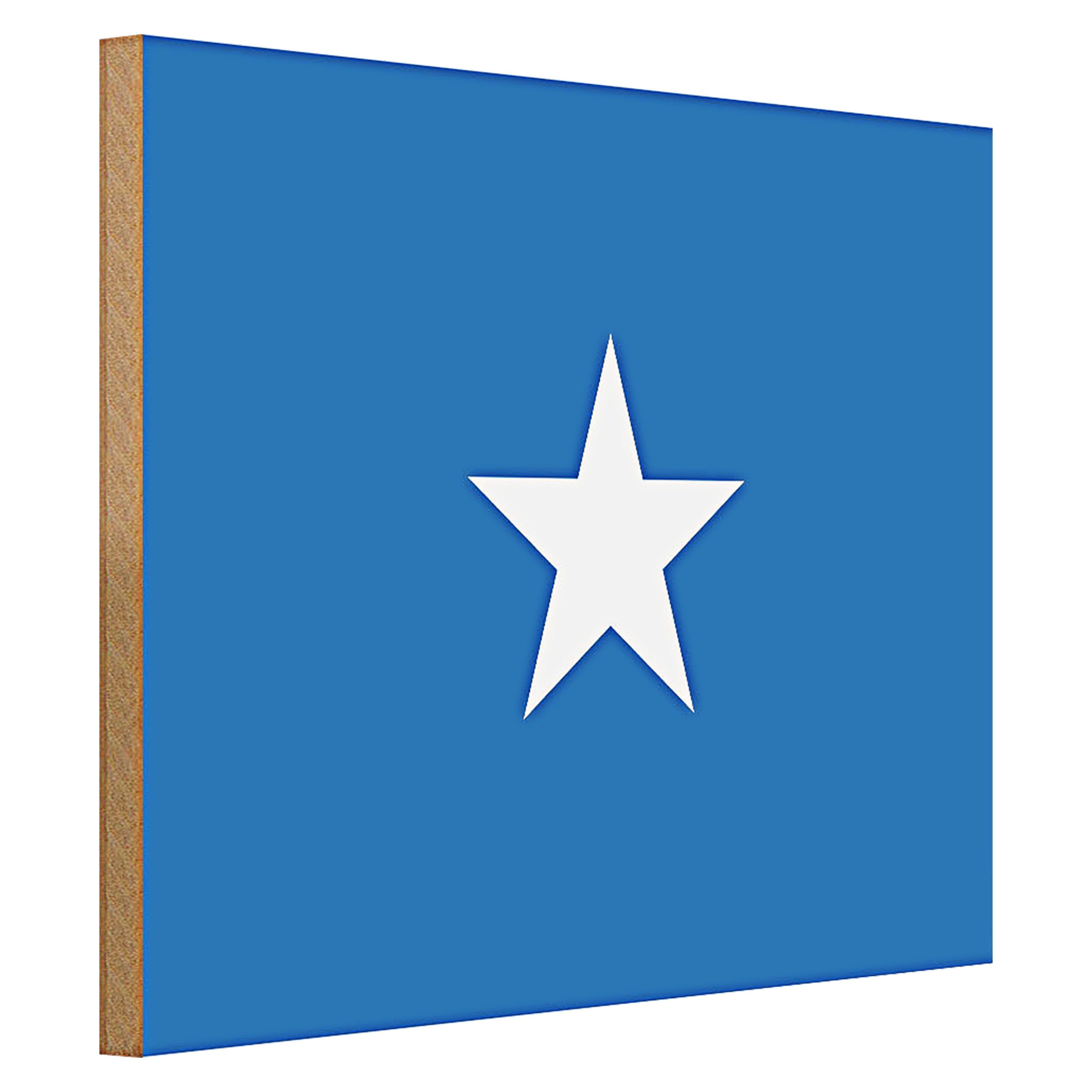 Roomando Holzbild Flagge Somalia 40x30cm Flag of Somalia