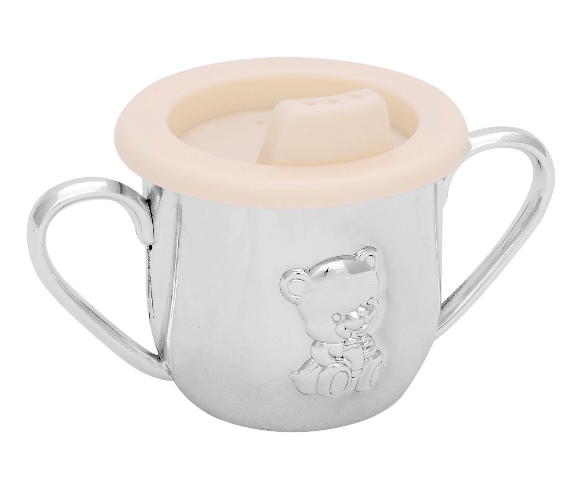 Brillibrum Schnabelbecher Schnabelbecher Baby versilbert Trinklernbecher Kleinkinder Bärchen