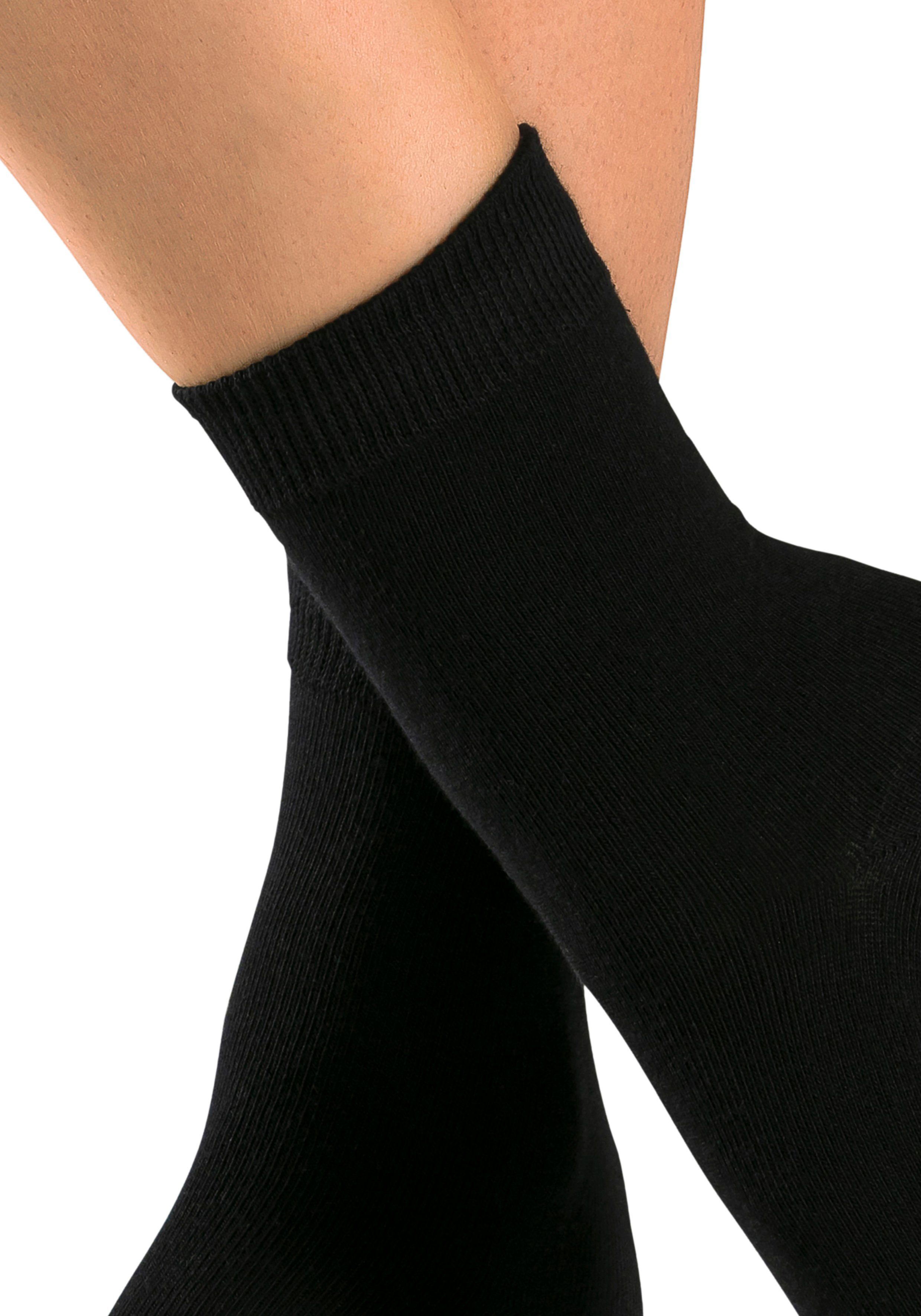 H.I.S Basicsocken Damen Herren Klassische Socken, Strümpfe (Packung, 7-Paar, Gr. 35-38 bis 43-46) mit eingestrickter farbiger Spitzennaht – Bild 5 von 5