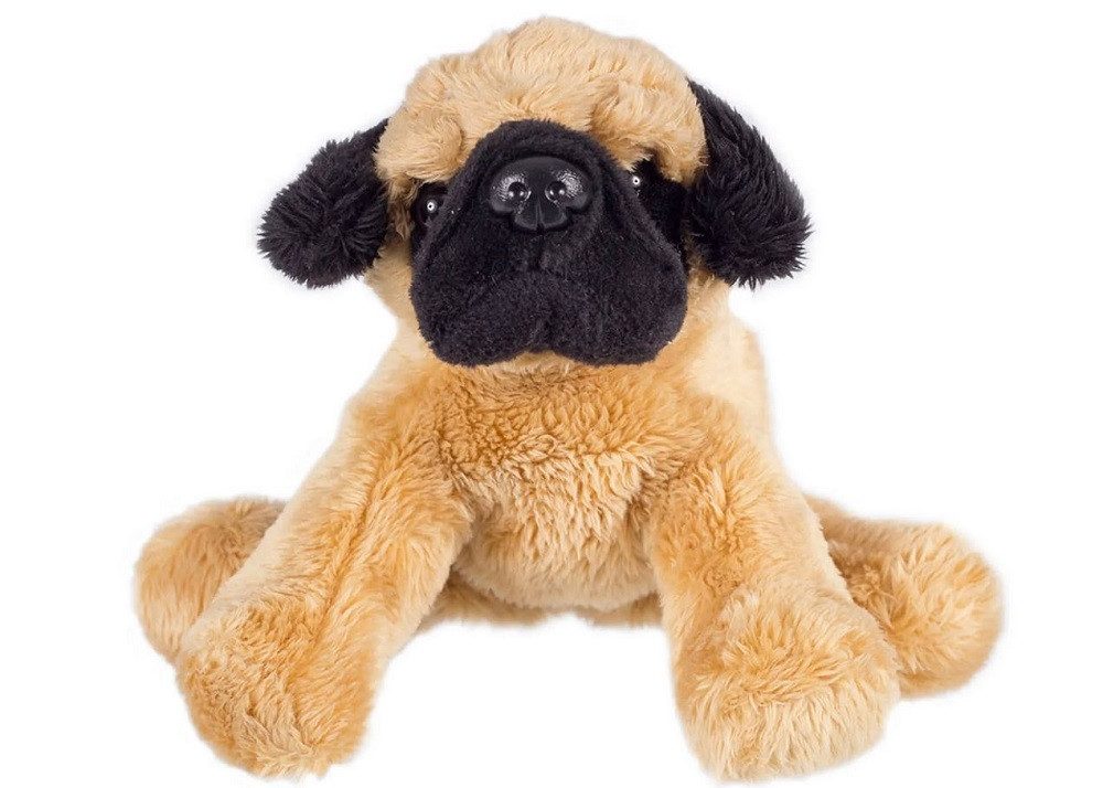 Whitehouse Leisure International Ltd Kuscheltier Hund, Plüsch Paws, Mops, ca.1 6cm, Stofftier, Mitgebsel, Partyartikel (1-St), Ideal als Giveaways, Party Geschenke, Kollektion