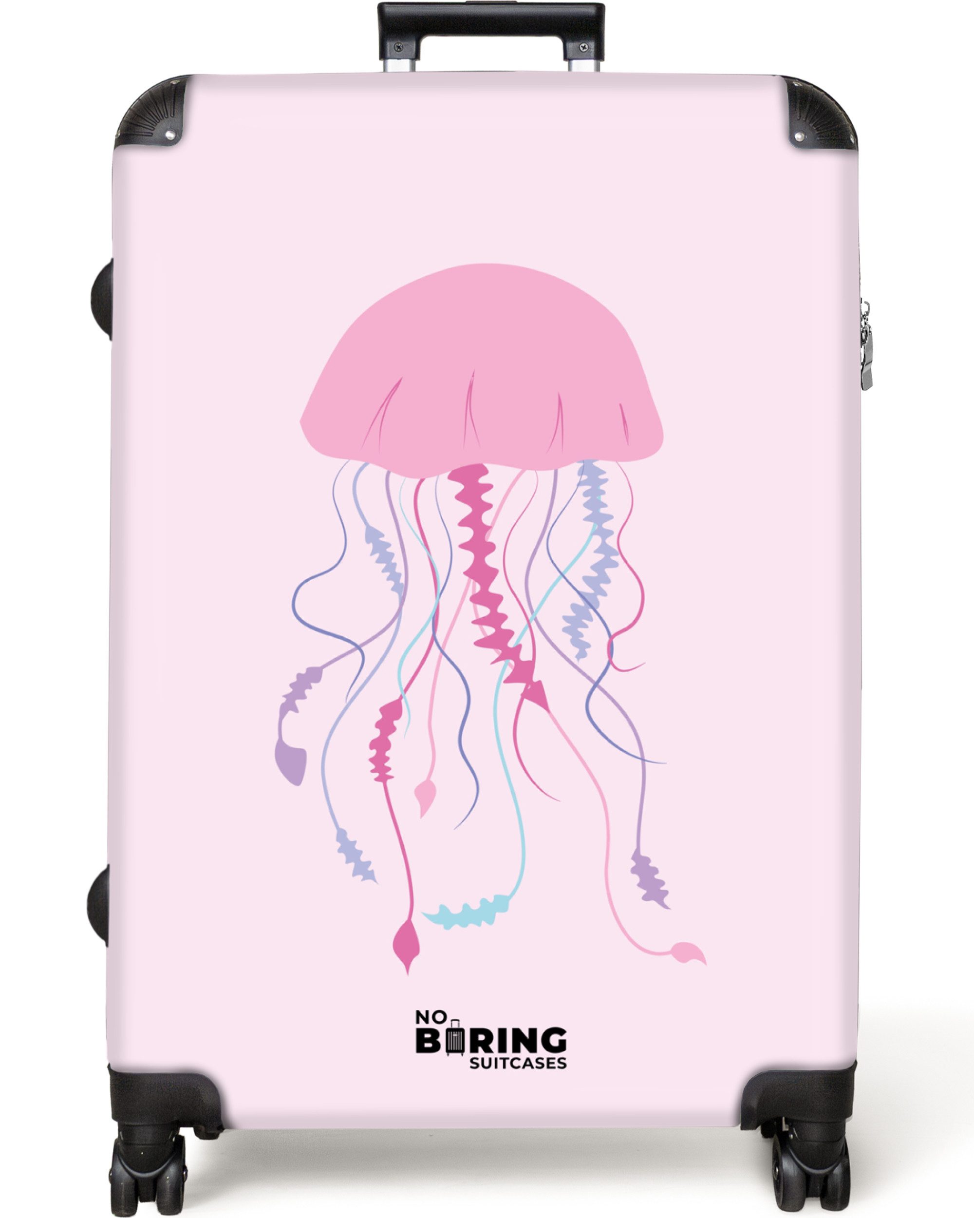 NoBoringSuitcases.com© Hartschalen-Trolley Rosa mit Quallen 77 günstig online kaufen
