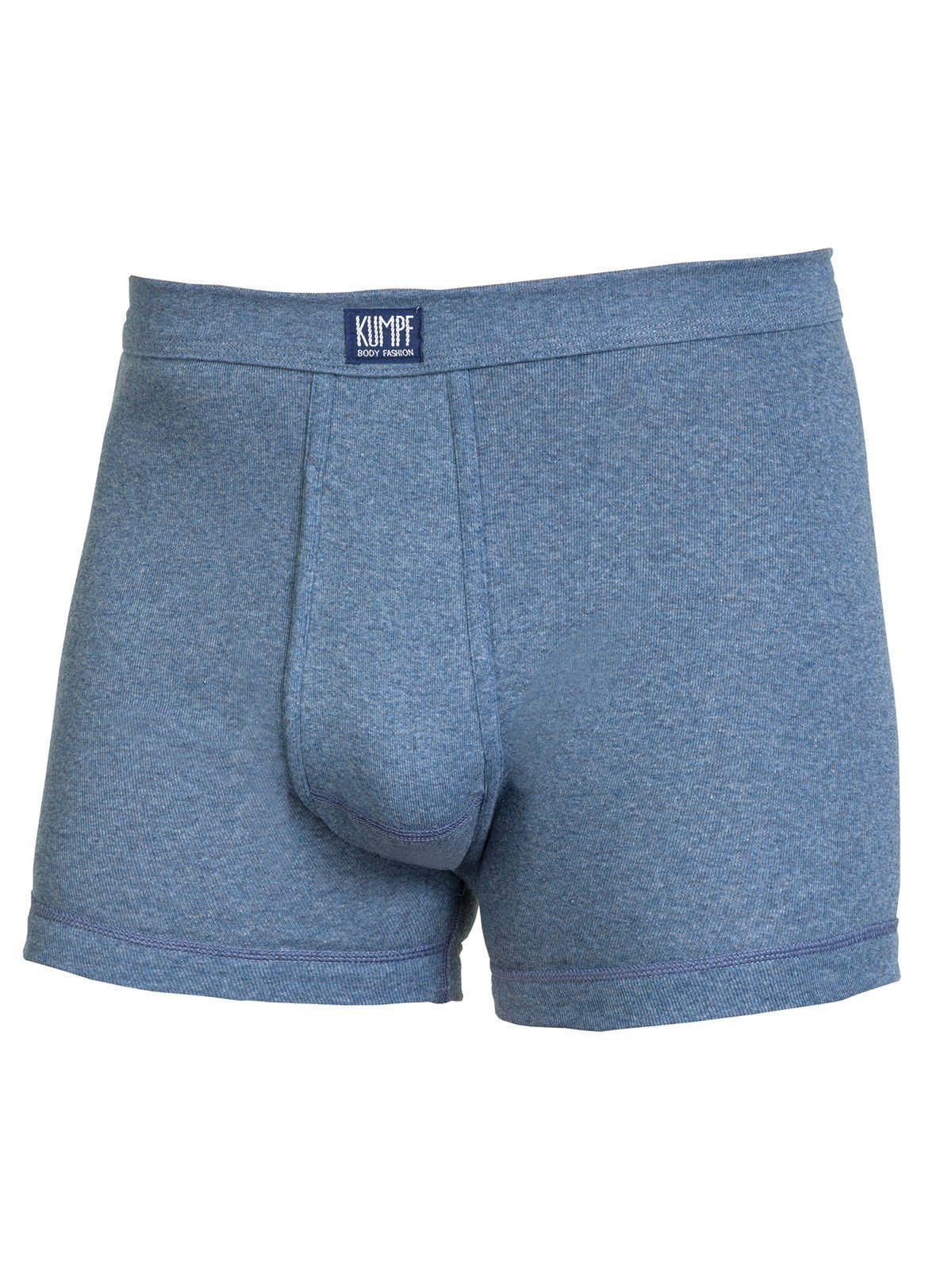 Pants mit Workerwear Retro blau-melange mit eingriff 1-St) Short Eingriff (Stück, Herren KUMPF