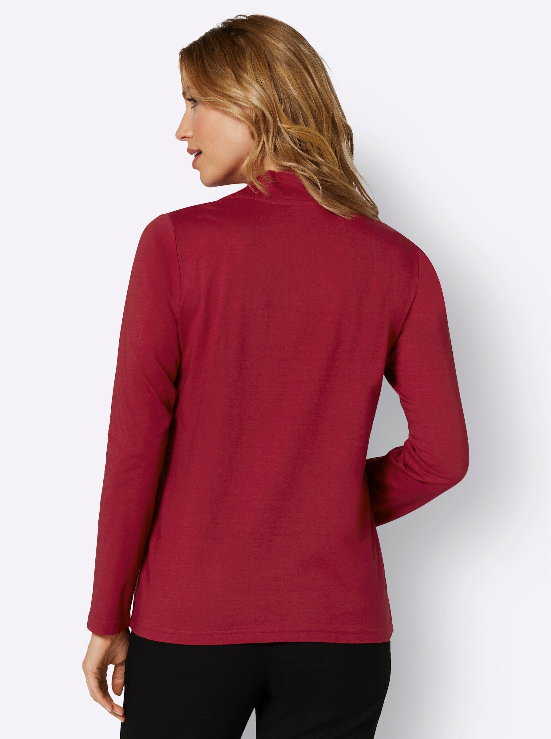 Sieh an! T-Shirt Stehkragenshirt .