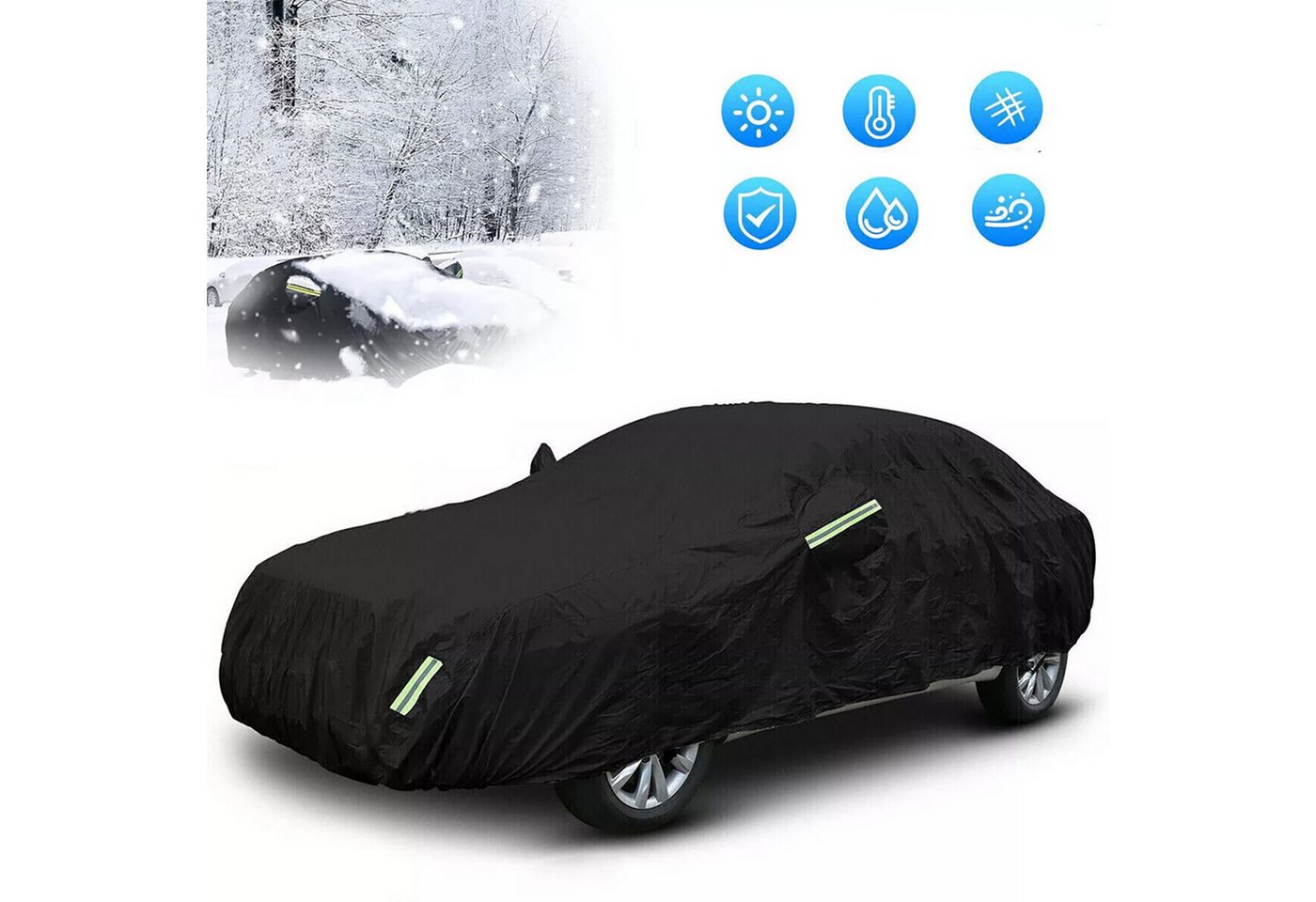 ibettertec Frontscheibenabdeckung Frontscheibenabdeckung, Ultra-Dick Auto Scheibenabdeckung Magnetische, 170 x 145 cm, Wetterfest, …