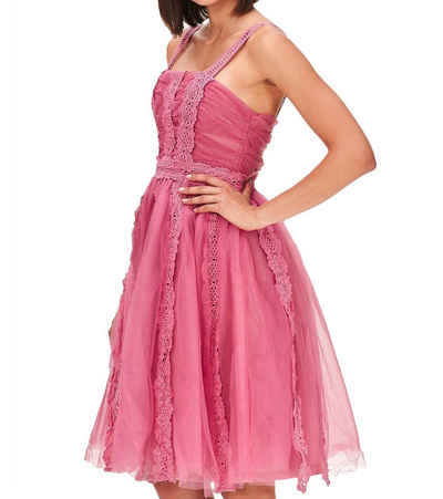 True Decadence Maxikleid »TRUE DECADENCE Cocktail-Kleid tailliert geschnittenes Damen Kleid mit Tüllrock Abend-Kleid Pink«