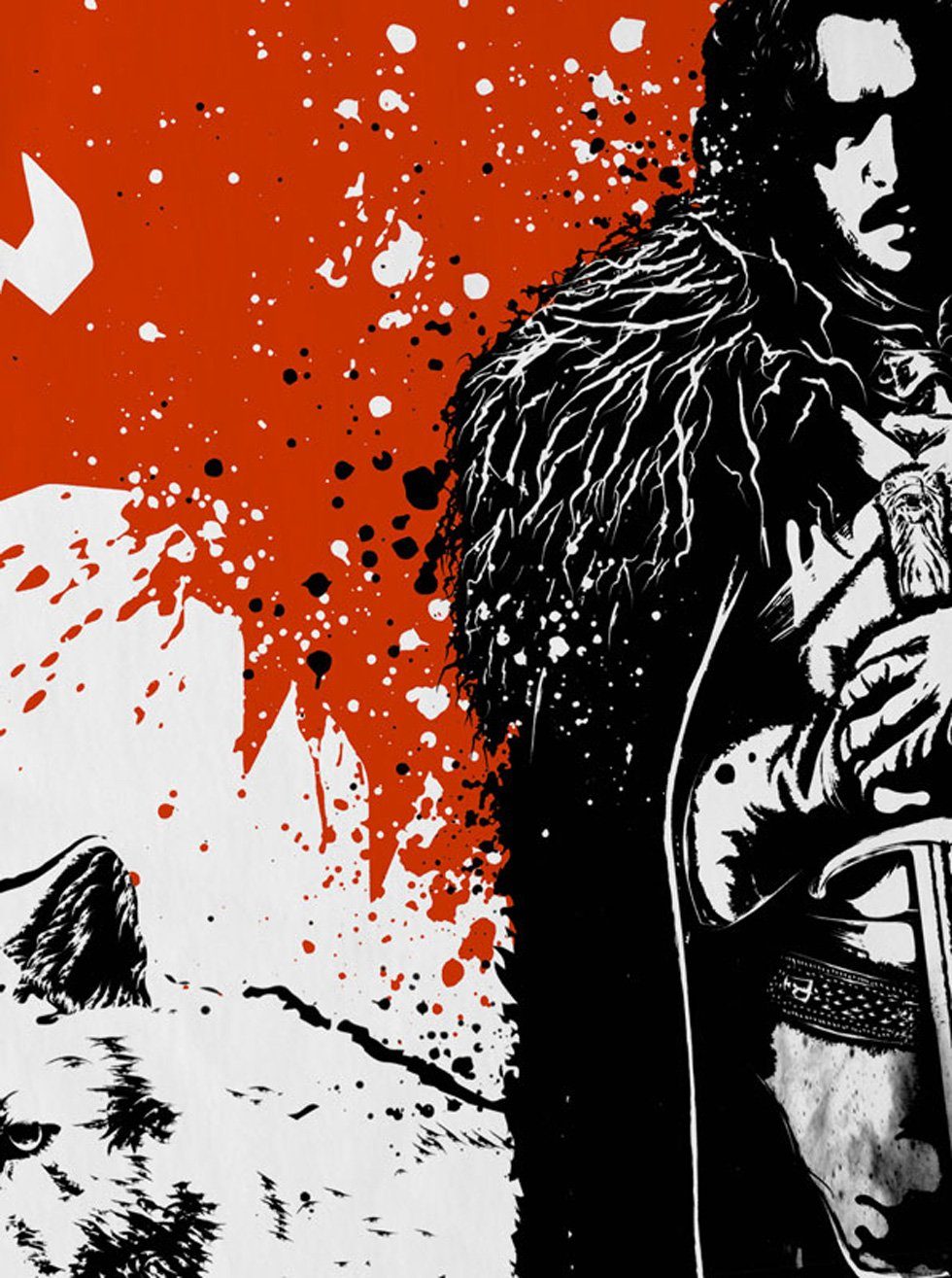 style3 T-Shirt Schattenwolf snow winterfell jon königslande game of thrones günstig online kaufen