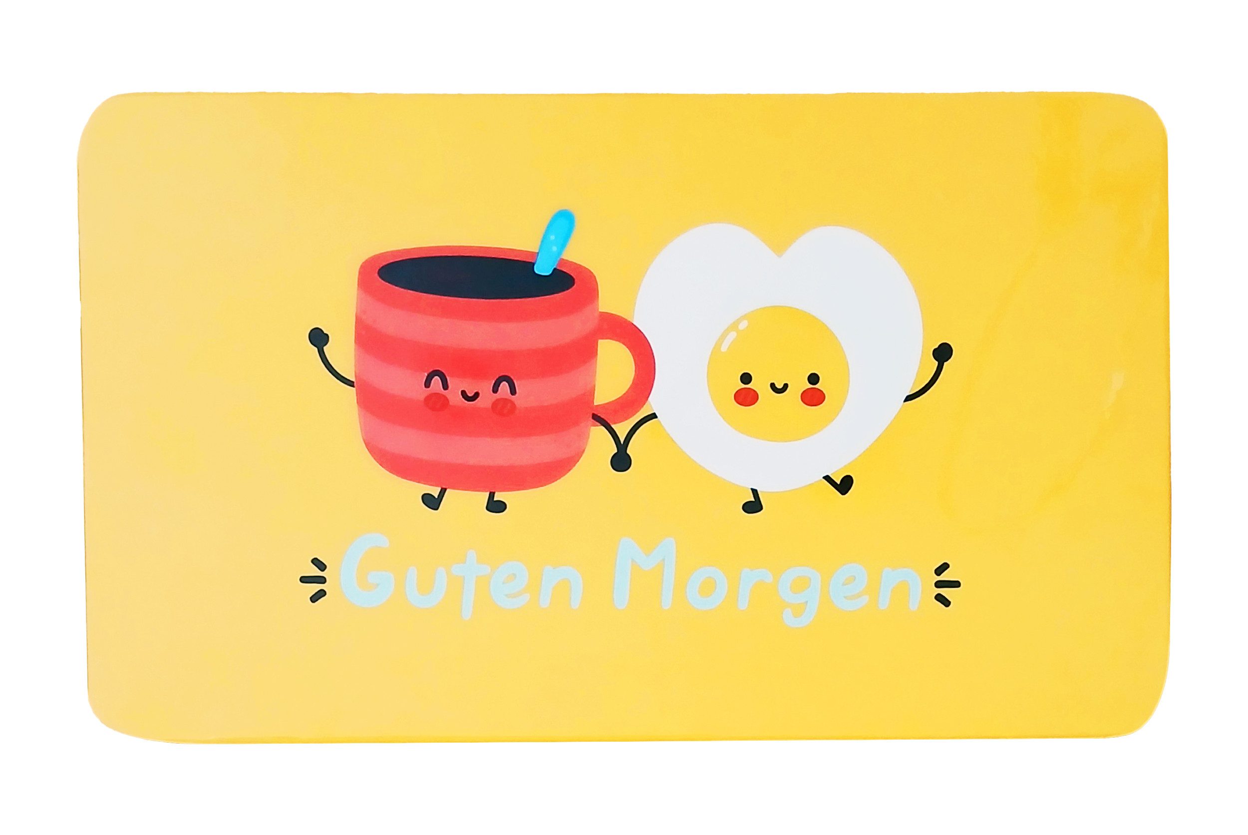 KESPER® Frühstücksbrett FRÜHSTÜCKBRETTCHEN 23,5x14cm Melamin Schneidbrett (Guten Morgen-38), Melamin, Frühstückbrett Schneidebrett Küchenbrett Brett spülmaschinenfest