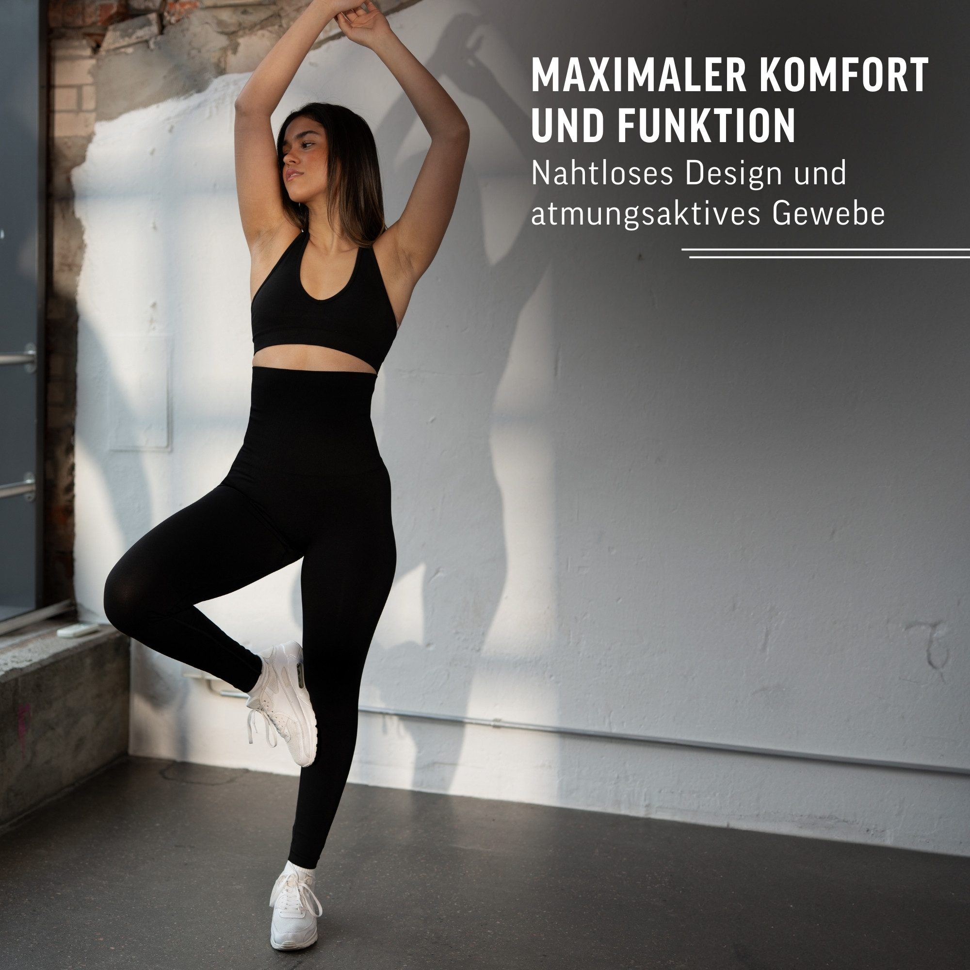Smilodox Leggings Lenia, Nahtlose High Waist Sporthose, Scrunch-Effekt, Blickdicht Butt Lift Fitnesshose, elastisch figurformend, Yoga Freizeit Workout