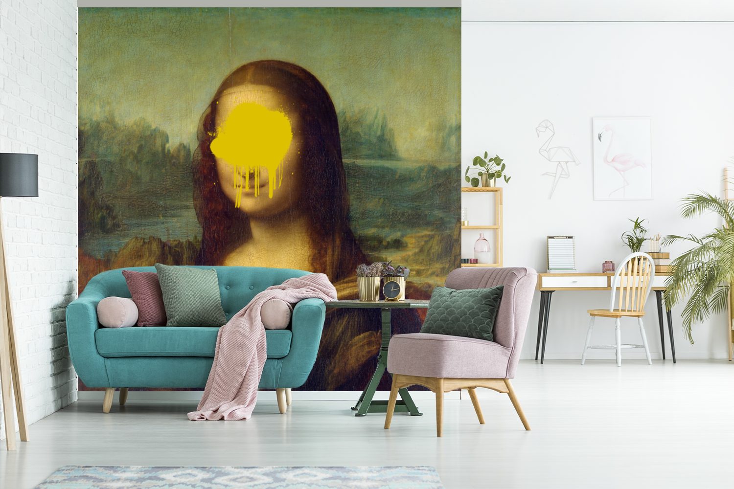 St), MuchoWow Schlafzimmer, - Mona Lisa oder Leonardo (5 Wohnzimmer Matt, Wandtapete Kunst, bedruckt, da Vinyl für Tapete Fototapete Vinci -