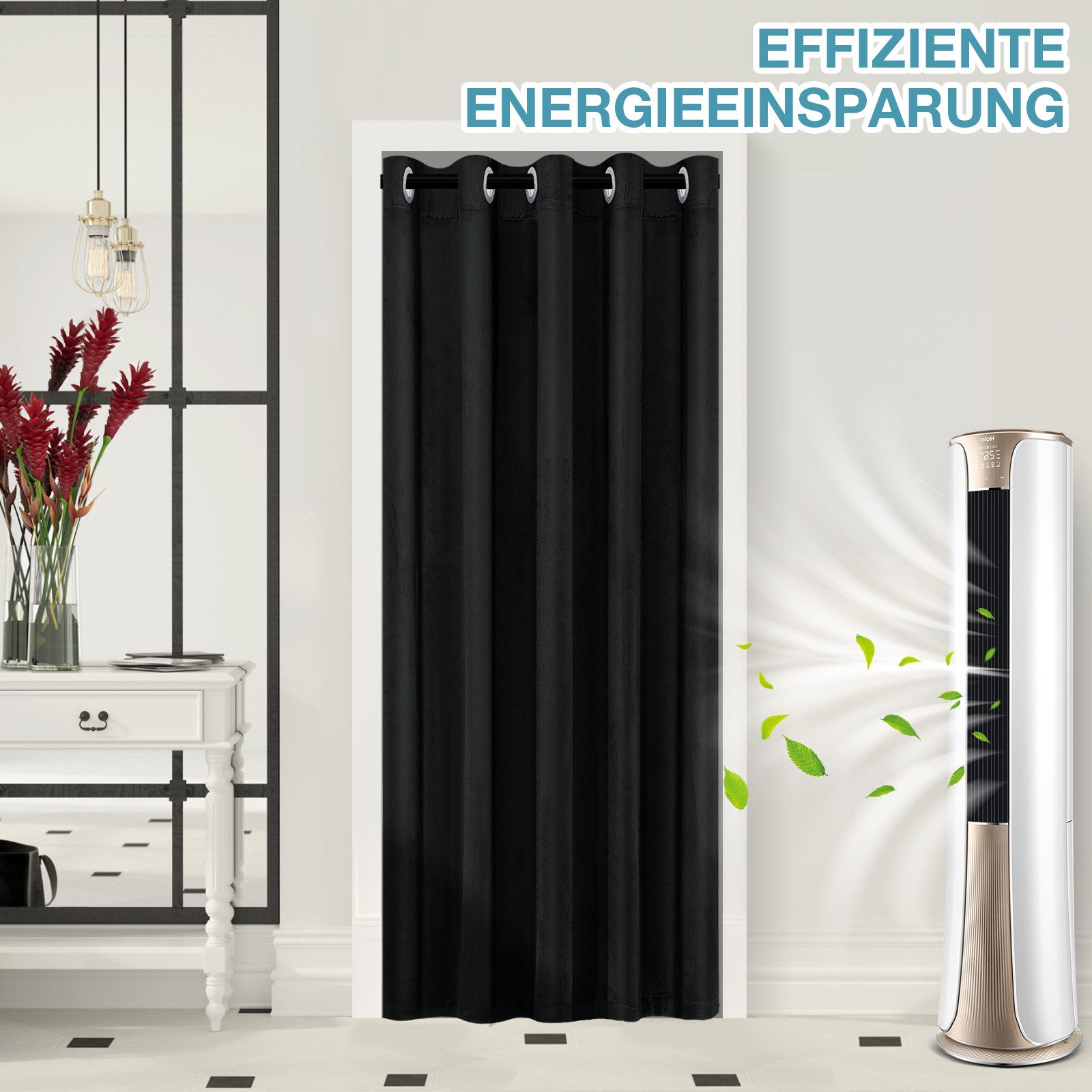 Jibenhome Türvorhang Türvorhang Ösen,Thermo Vorhang,Tür Vorhang günstig online kaufen