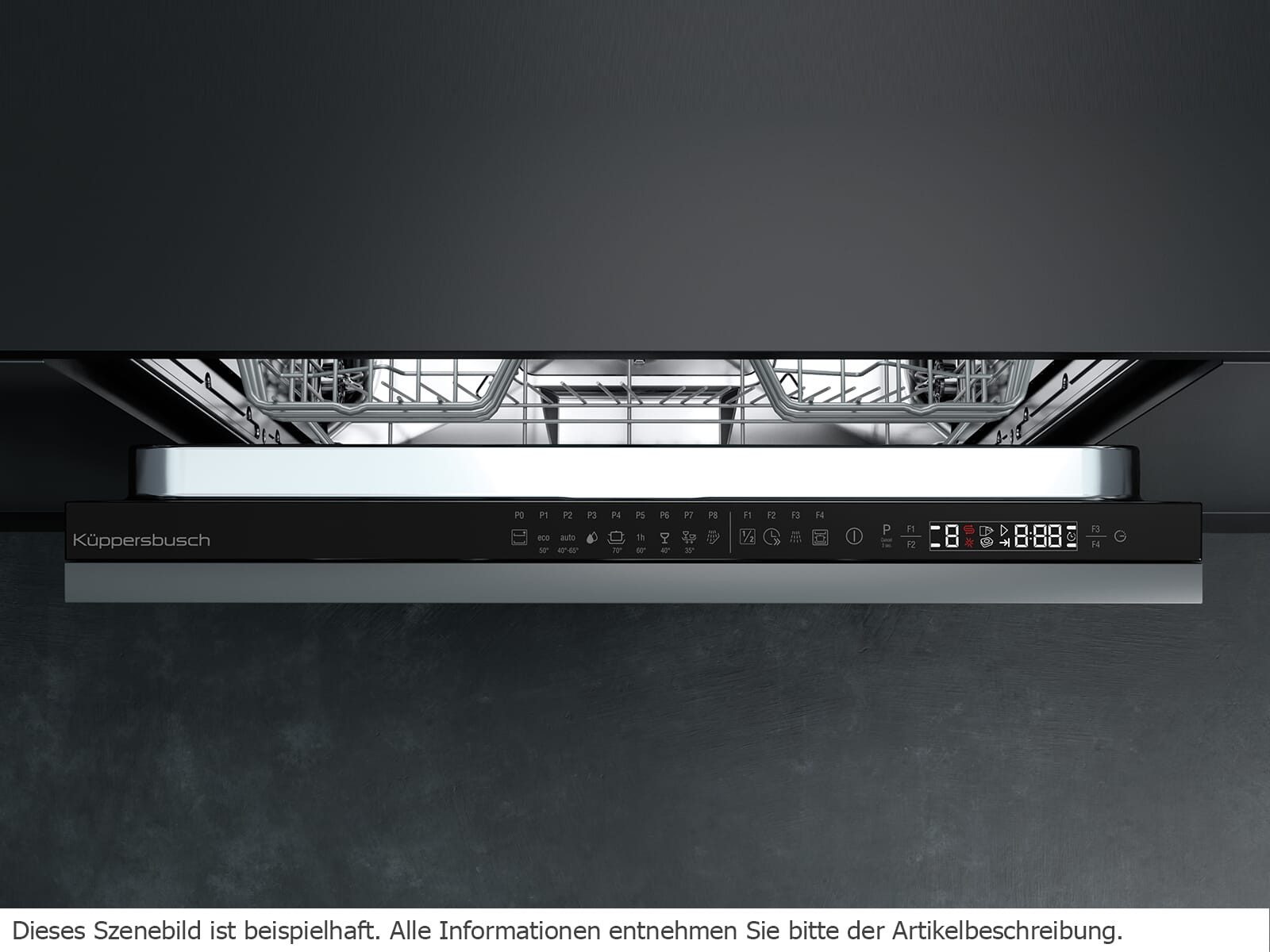 Küppersbusch vollintegrierbarer Geschirrspüler G6500.0V, 9.5 l, 15 Maßgedecke, Energiesparfunktion ECO