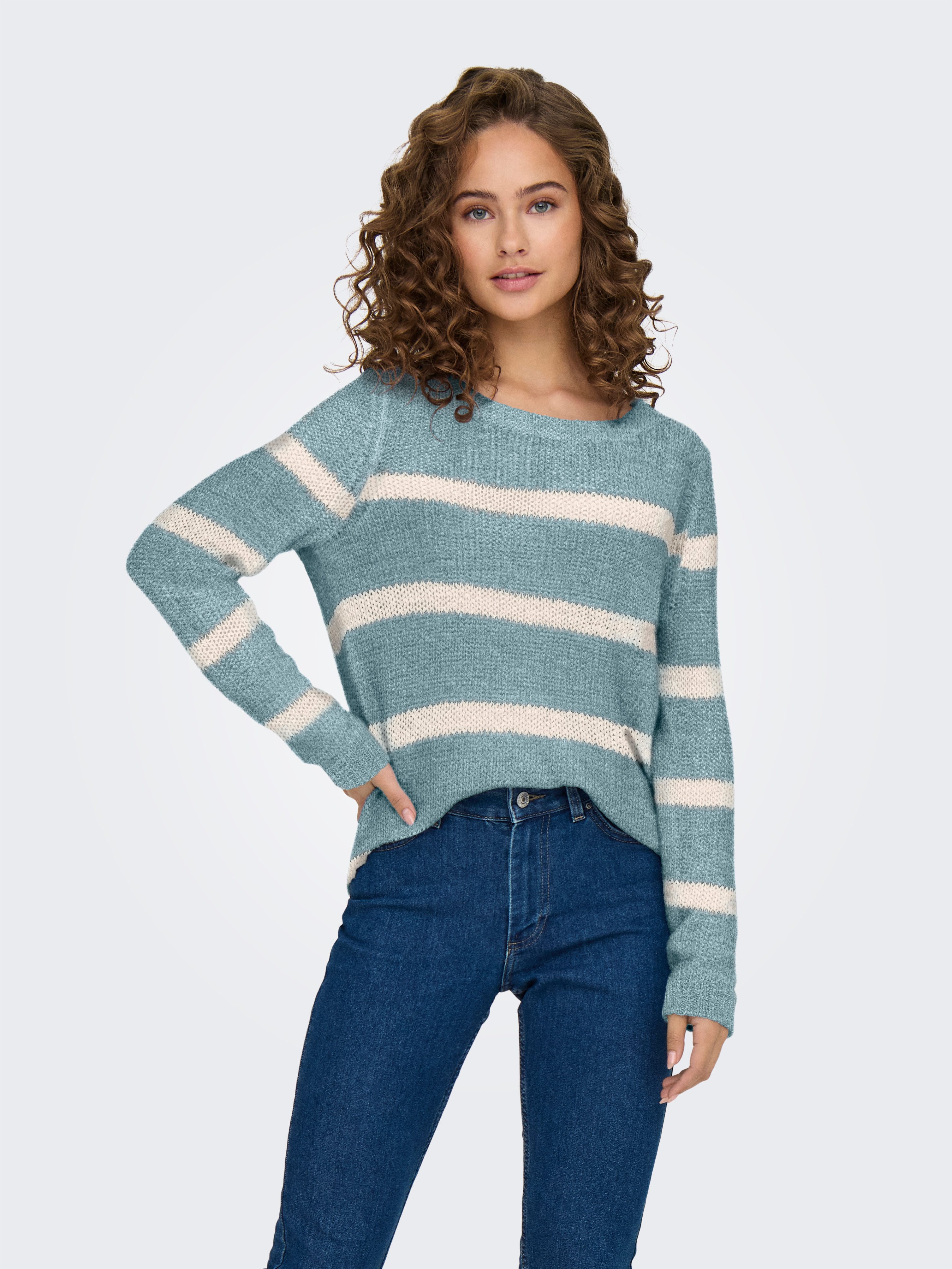 ONLY Strickpullover ONLGEENA XO L/S PULLOVER KNT NOOS mit Rundhalsausschnit günstig online kaufen