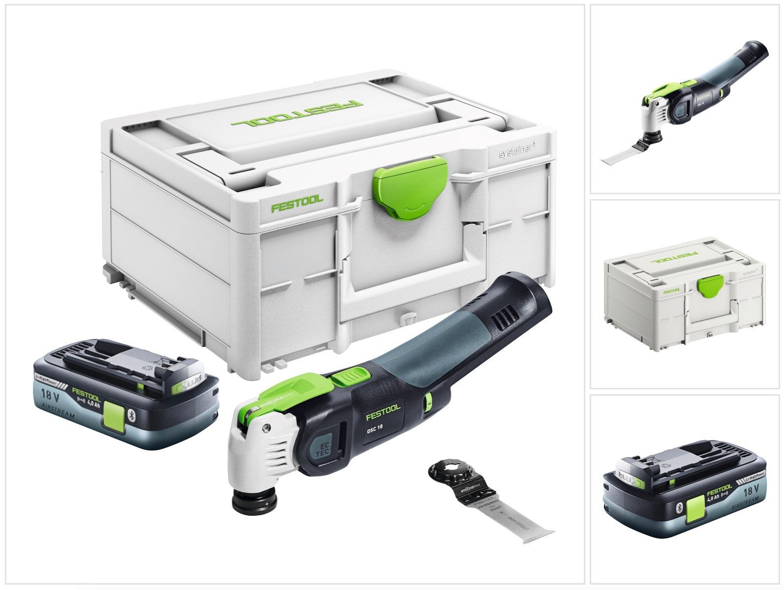 FESTOOL Akku-Multifunktionswerkzeug VECTURO OSC 18 E-Basic Akku Oszillierer 18 V Starlock Max Brushless +