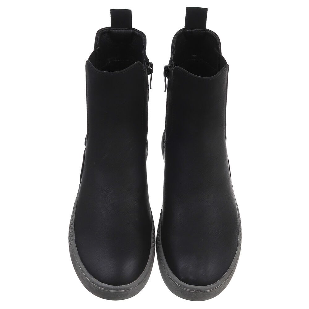Ital-Design Chelsea-Boots mit elastischen Einsätzen für Damen Stiefelette (90598743) Keilabsatz/Wedge Chelsea Boots in Schwarz – Bild 4 von 5