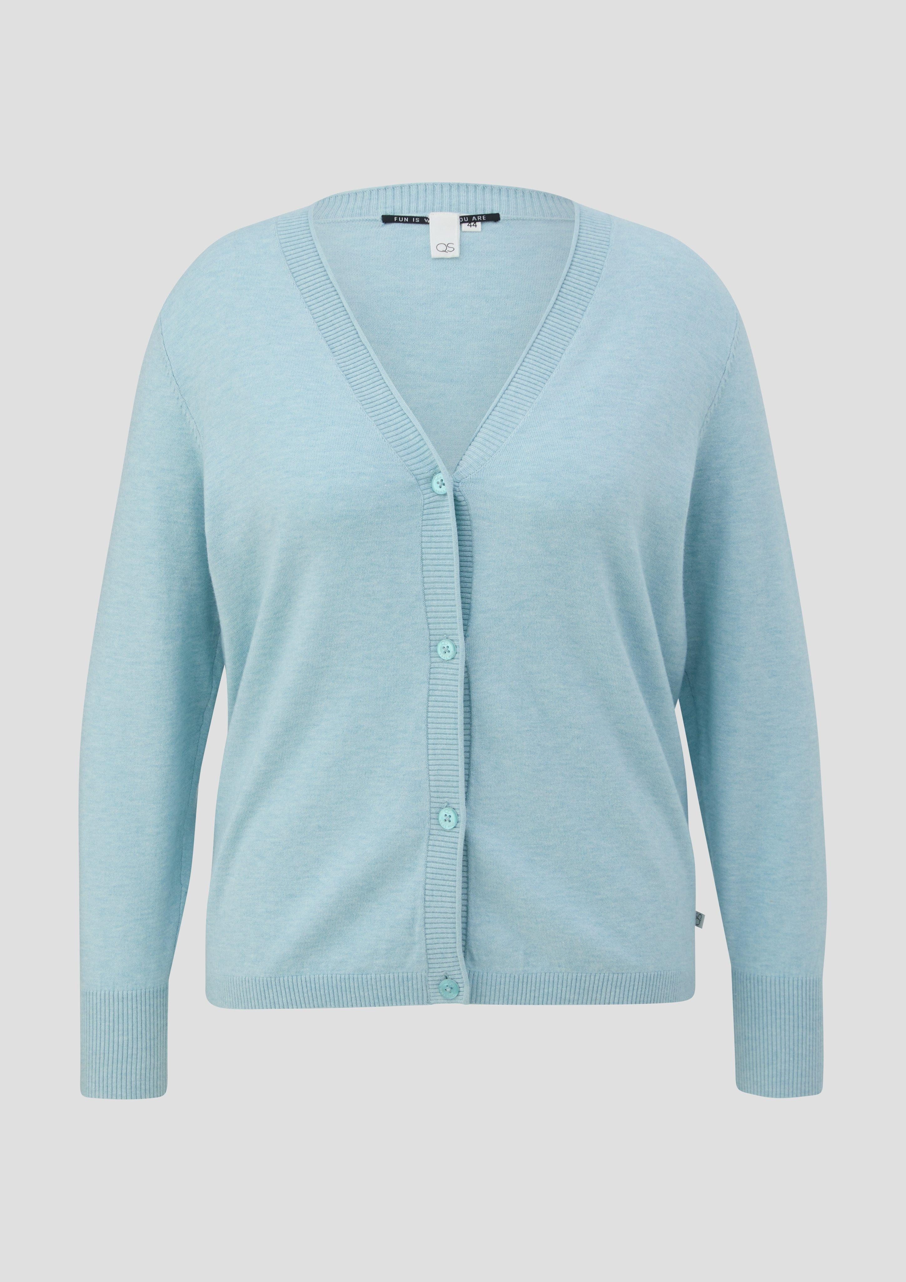 QS Strickjacke Strickjacke aus Viskosemix günstig online kaufen