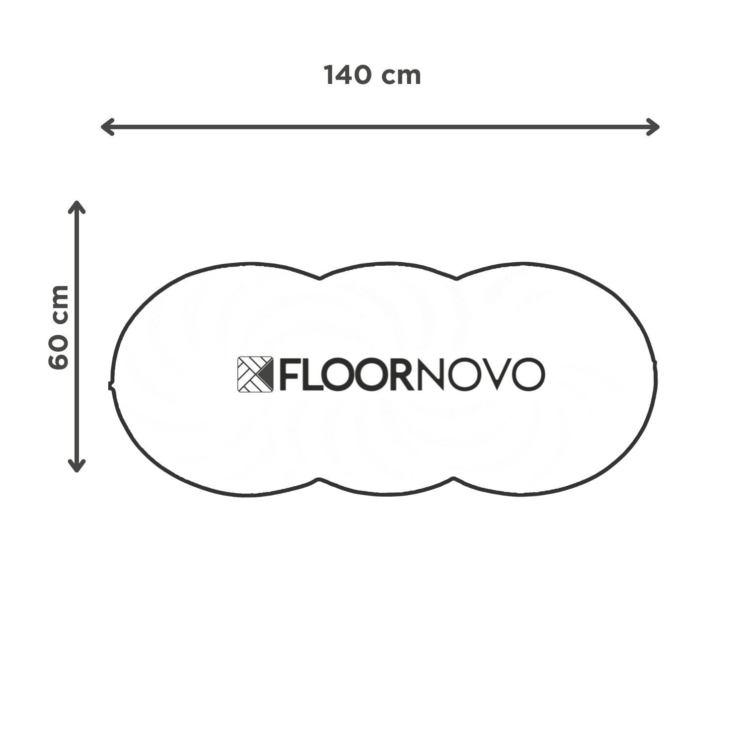 Floornovo Fußmatte Schmutzfangmatte, Wirbelwind, 140 x 60 cm, rechteckig, r günstig online kaufen