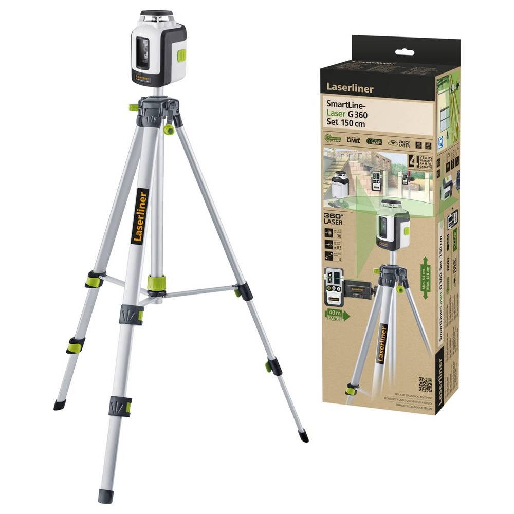 LASERLINER Nivellierkeil SmartLine-Laser G360 Set 150cm 360°-Linienlaser 081.118E
