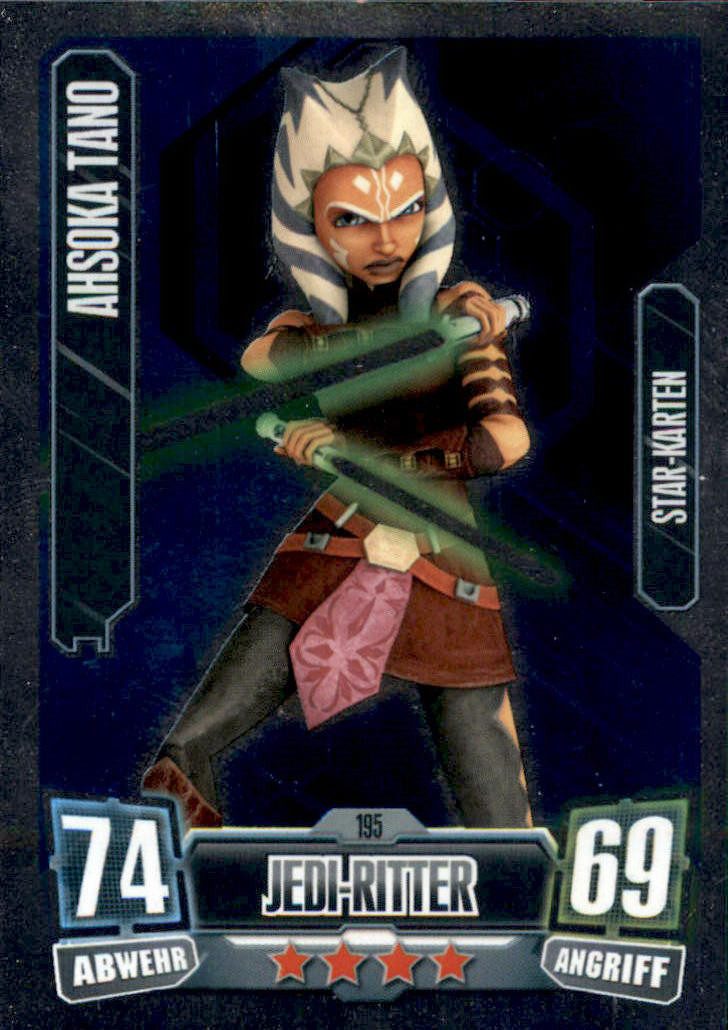 Star Wars Sammelkarte FA2-195 - AHSOKA TANO - Jedi-Ritter - UCC Star-Karte - SERIE 2 (2011)