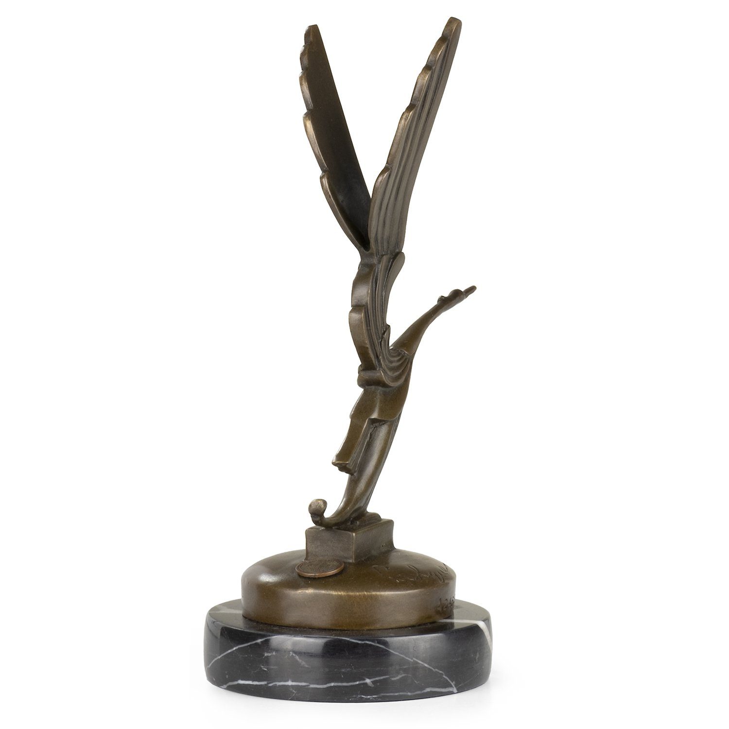 für Vitrine Moritz Bronzefigur Figuren Storch, Schreibtisch Skulptur Deko Bronzefigur Dekofigur Regal
